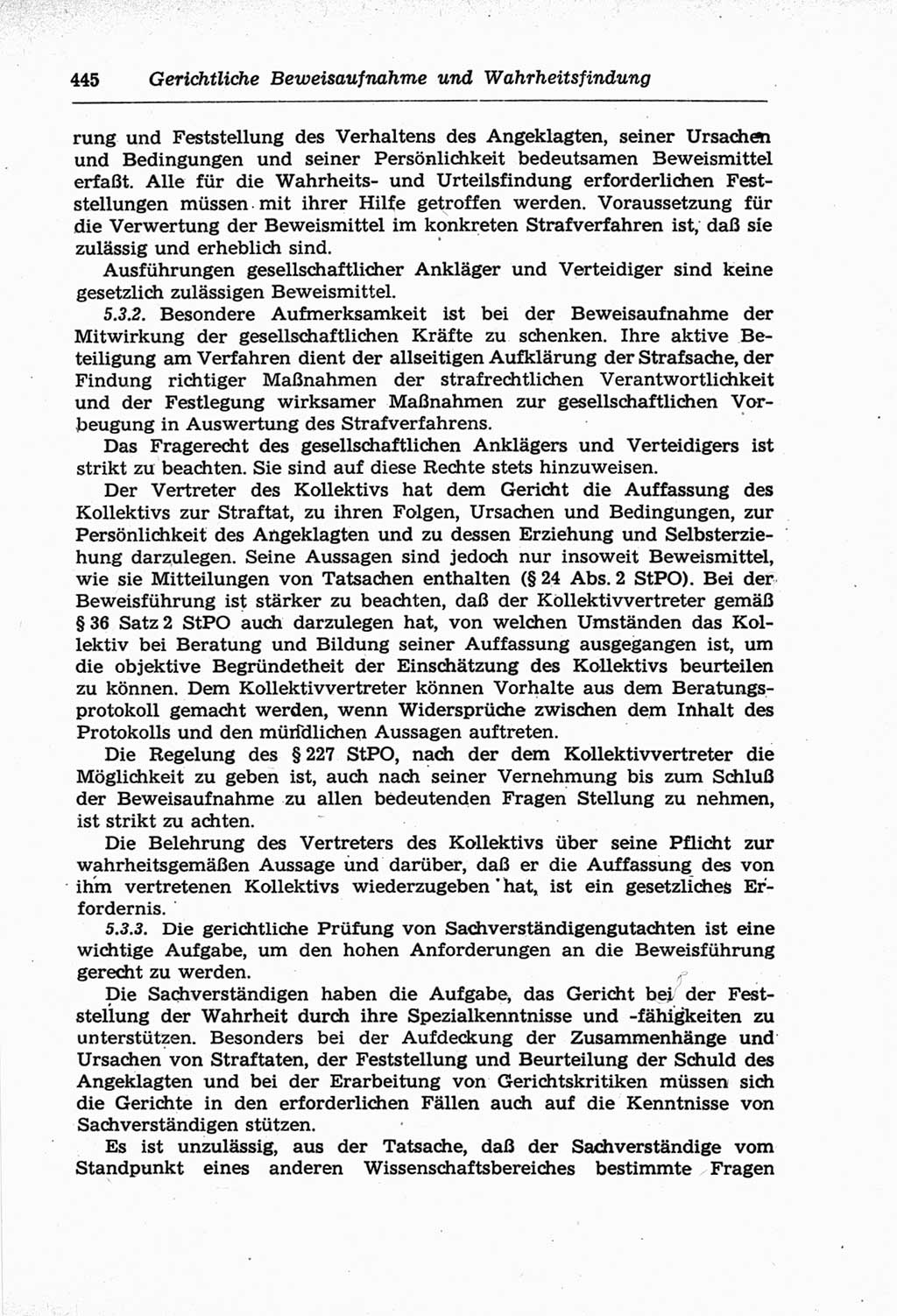 Strafprozeßordnung (StPO) der Deutschen Demokratischen Republik (DDR) und angrenzende Gesetze und Bestimmungen 1968, Seite 445 (StPO Ges. Bstgn. DDR 1968, S. 445)