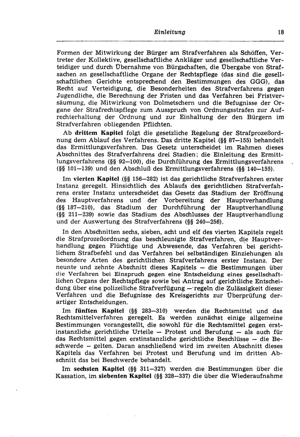 Strafprozeßrecht der DDR (Deutsche Demokratische Republik), Lehrkommentar zur Strafprozeßordnung (StPO) 1968, Seite 18 (Strafprozeßr. DDR Lehrkomm. StPO 19688, S. 18)