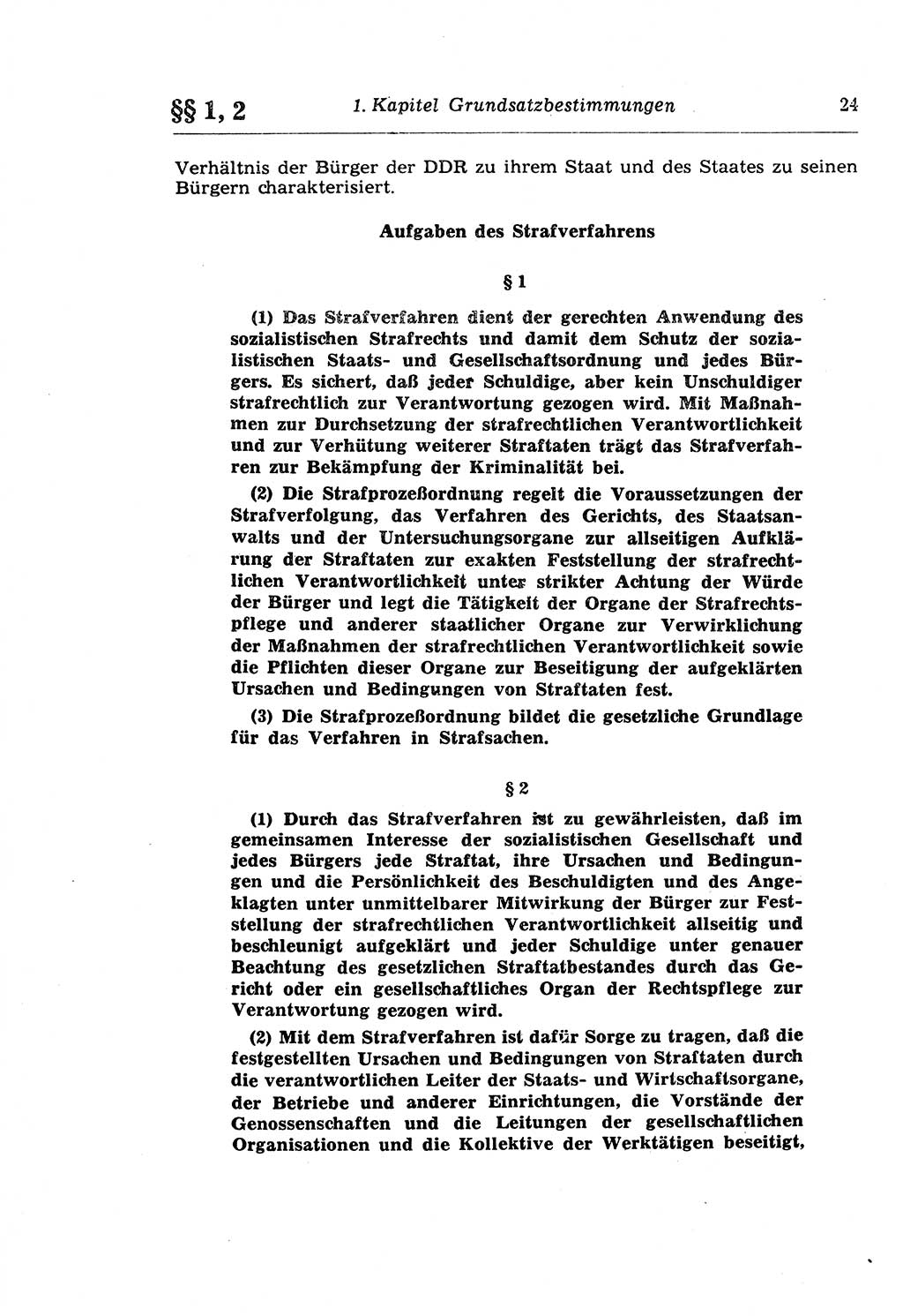 Strafprozeßrecht der DDR (Deutsche Demokratische Republik), Lehrkommentar zur Strafprozeßordnung (StPO) 1968, Seite 24 (Strafprozeßr. DDR Lehrkomm. StPO 19688, S. 24)