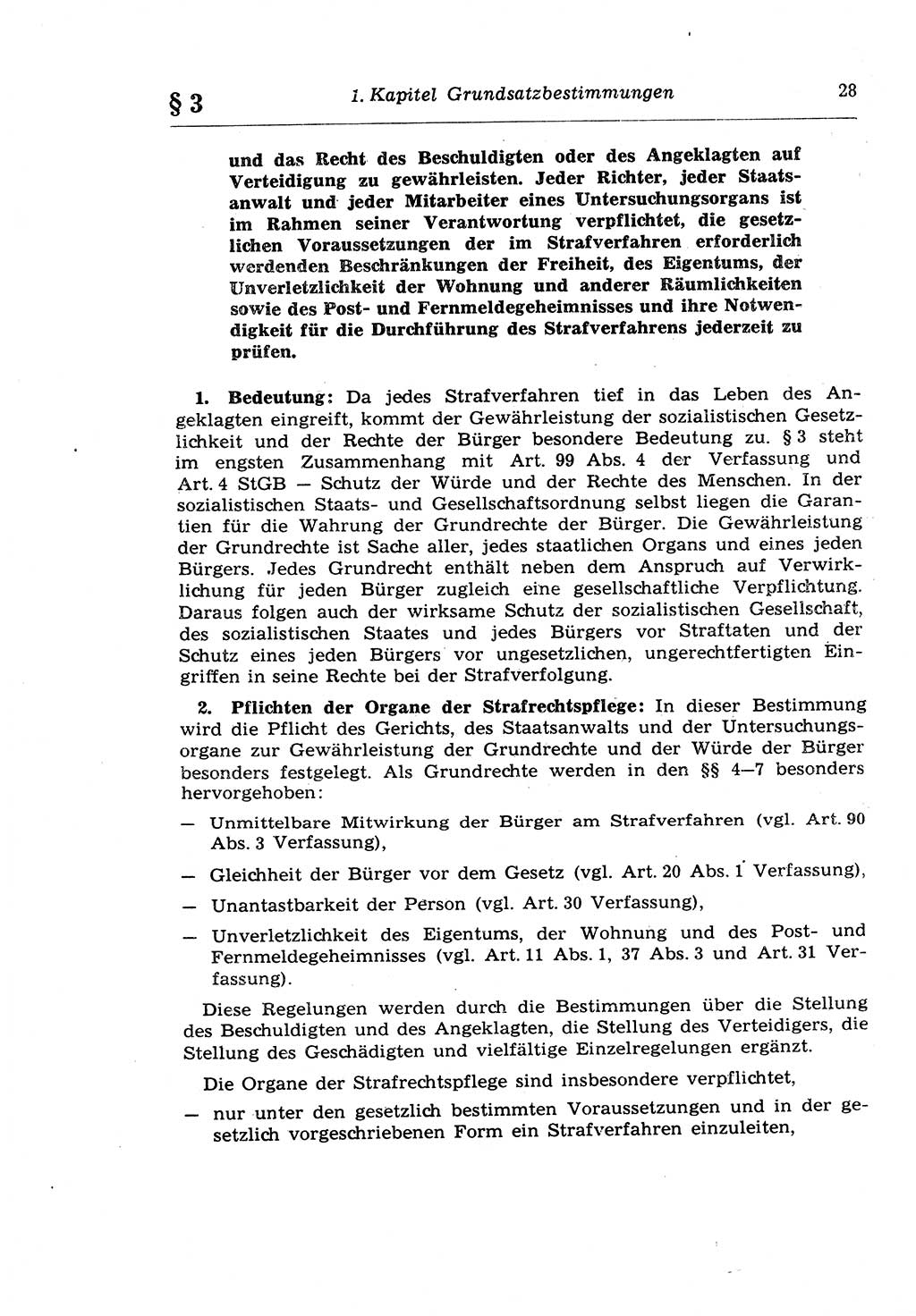 Strafprozeßrecht der DDR (Deutsche Demokratische Republik), Lehrkommentar zur Strafprozeßordnung (StPO) 1968, Seite 28 (Strafprozeßr. DDR Lehrkomm. StPO 19688, S. 28)