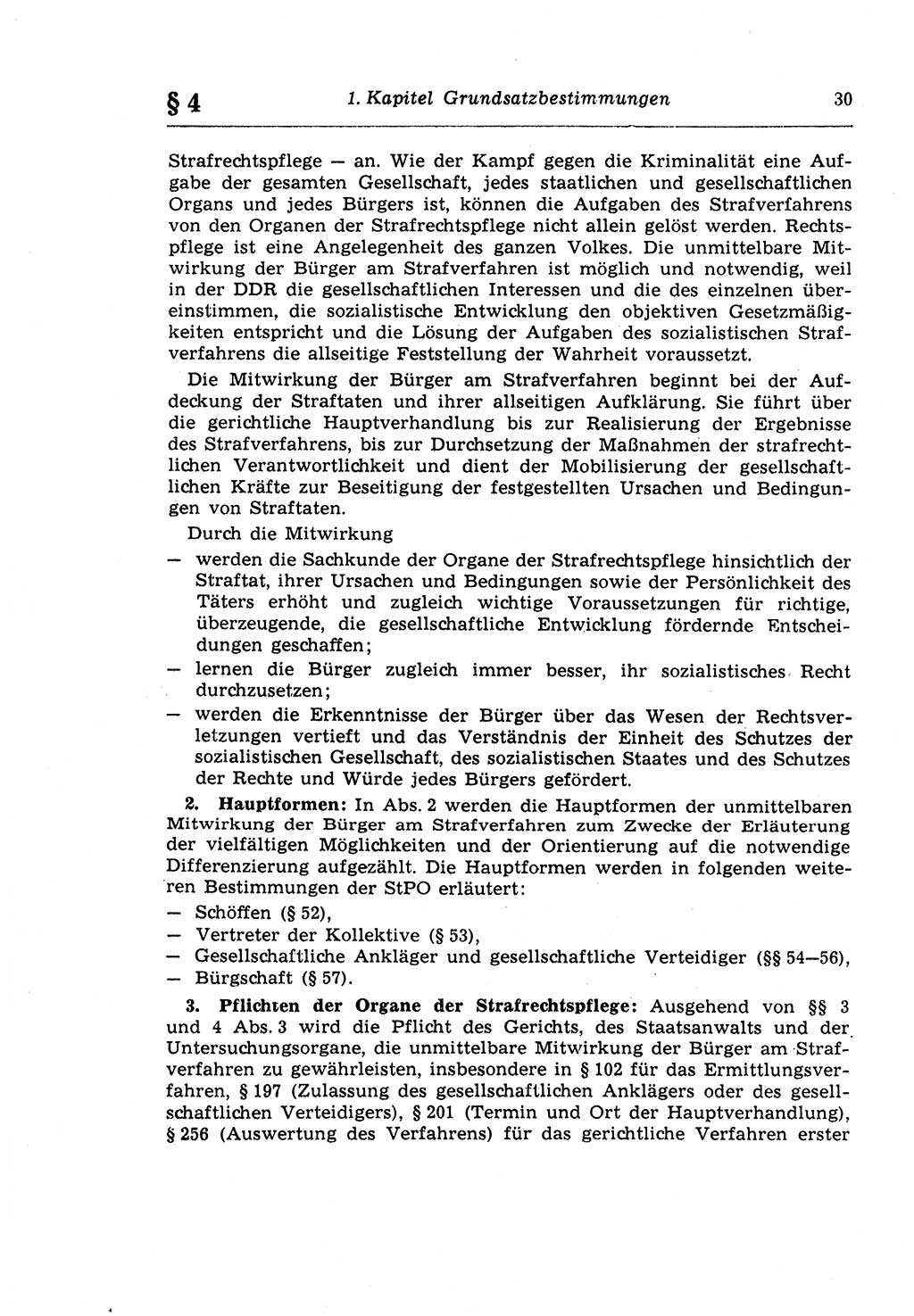 Strafprozeßrecht der DDR (Deutsche Demokratische Republik), Lehrkommentar zur Strafprozeßordnung (StPO) 1968, Seite 30 (Strafprozeßr. DDR Lehrkomm. StPO 19688, S. 30)