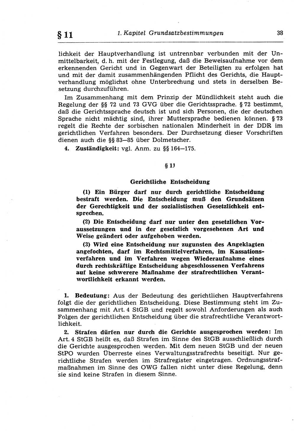 Strafprozeßrecht der DDR (Deutsche Demokratische Republik), Lehrkommentar zur Strafprozeßordnung (StPO) 1968, Seite 38 (Strafprozeßr. DDR Lehrkomm. StPO 19688, S. 38)