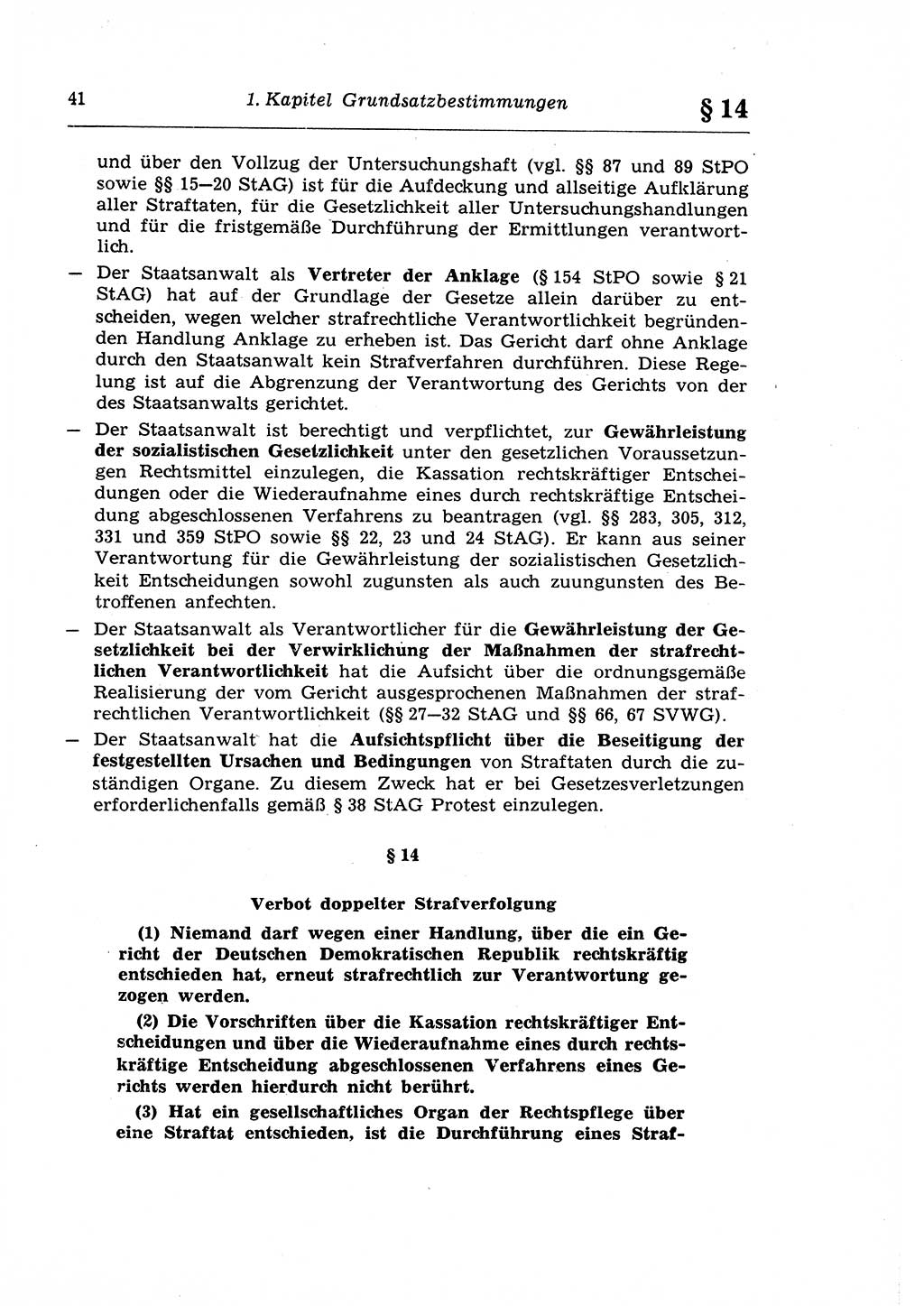 Strafprozeßrecht der DDR (Deutsche Demokratische Republik), Lehrkommentar zur Strafprozeßordnung (StPO) 1968, Seite 41 (Strafprozeßr. DDR Lehrkomm. StPO 19688, S. 41)