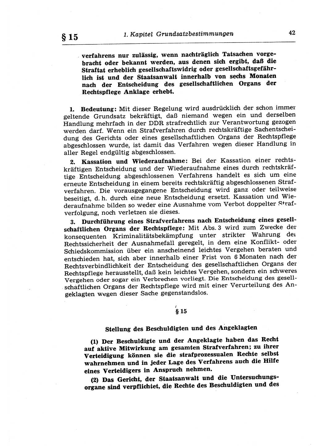 Strafprozeßrecht der DDR (Deutsche Demokratische Republik), Lehrkommentar zur Strafprozeßordnung (StPO) 1968, Seite 42 (Strafprozeßr. DDR Lehrkomm. StPO 19688, S. 42)