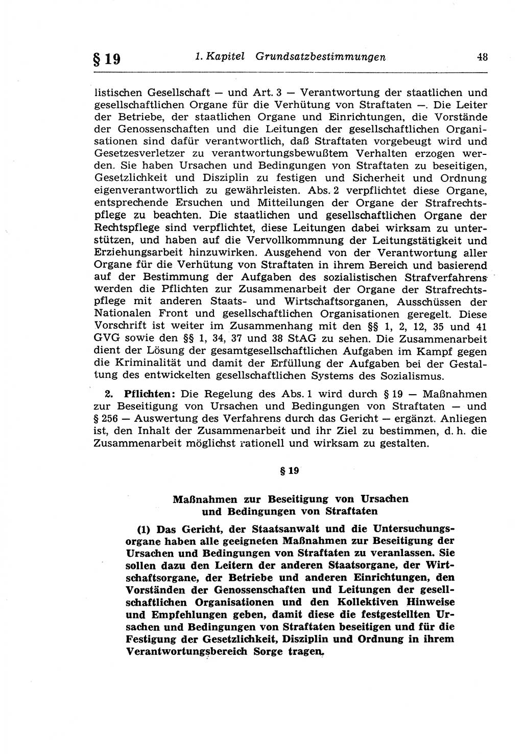 Strafprozeßrecht der DDR (Deutsche Demokratische Republik), Lehrkommentar zur Strafprozeßordnung (StPO) 1968, Seite 48 (Strafprozeßr. DDR Lehrkomm. StPO 19688, S. 48)
