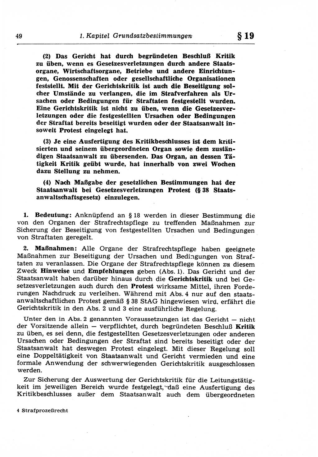 Strafprozeßrecht der DDR (Deutsche Demokratische Republik), Lehrkommentar zur Strafprozeßordnung (StPO) 1968, Seite 49 (Strafprozeßr. DDR Lehrkomm. StPO 19688, S. 49)