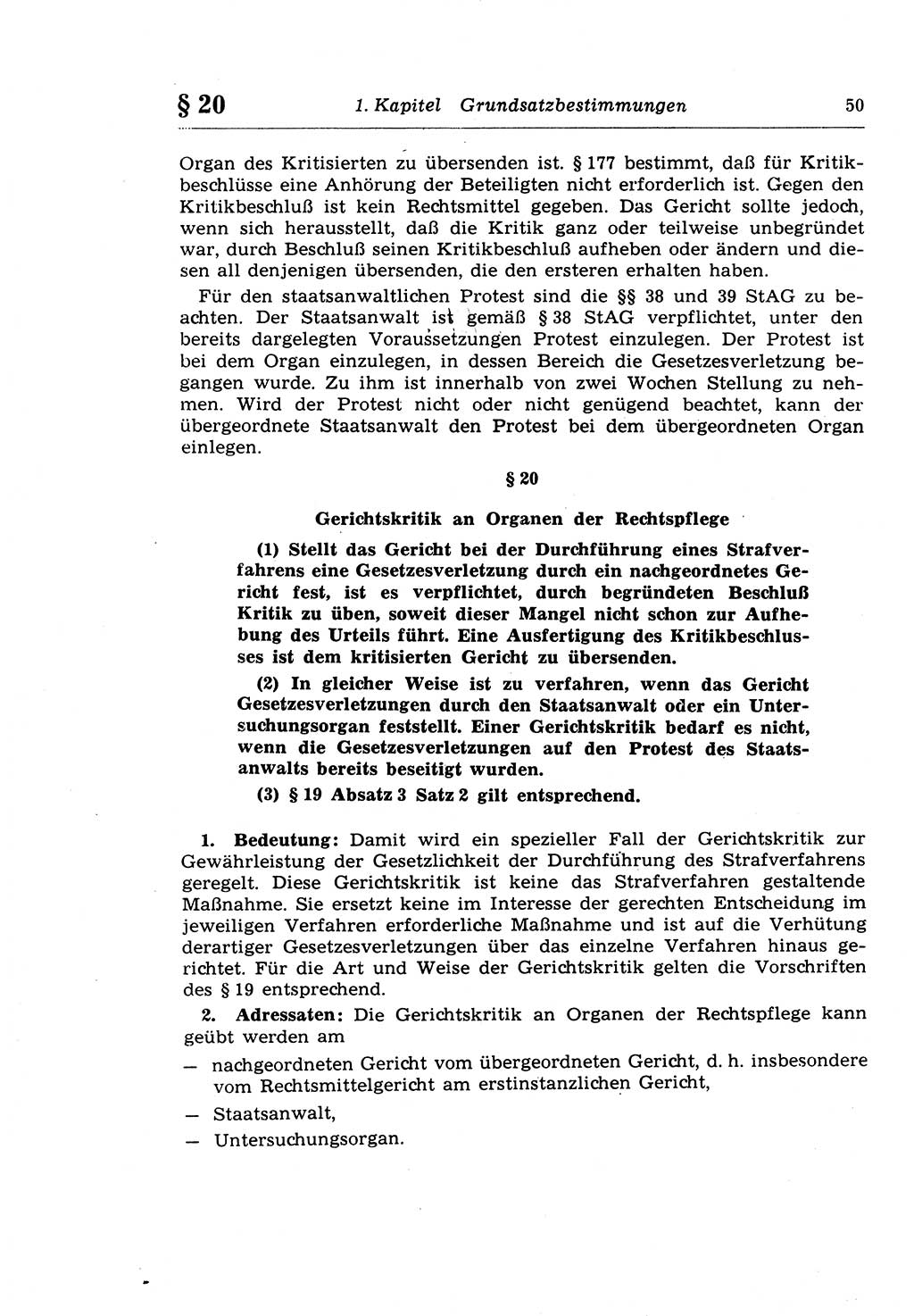 Strafprozeßrecht der DDR (Deutsche Demokratische Republik), Lehrkommentar zur Strafprozeßordnung (StPO) 1968, Seite 50 (Strafprozeßr. DDR Lehrkomm. StPO 19688, S. 50)