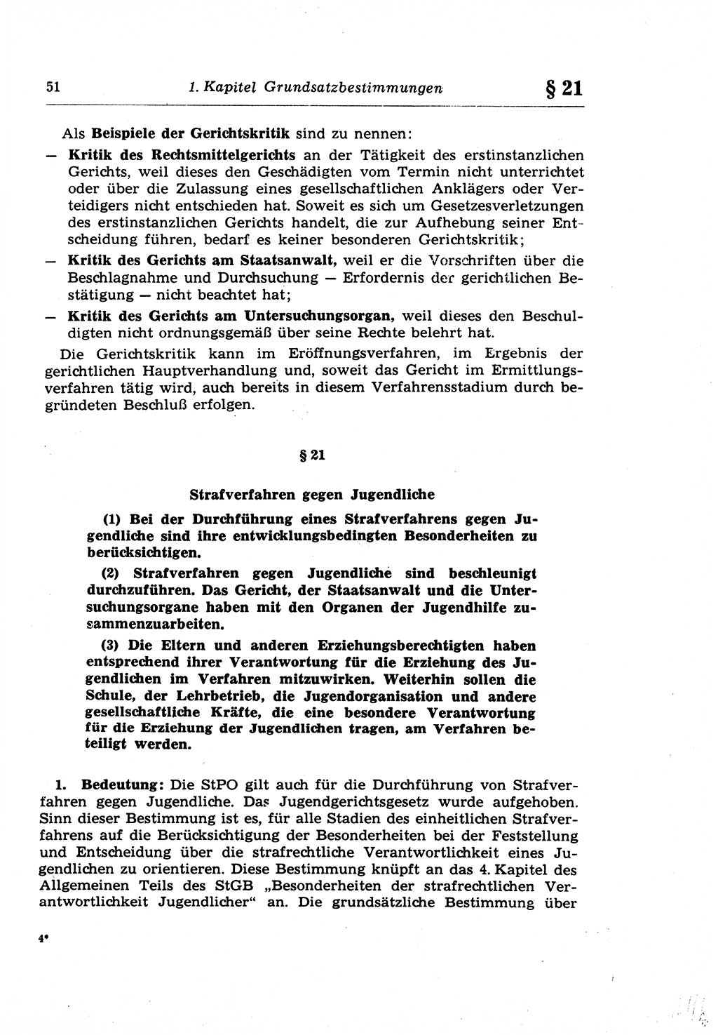 Strafprozeßrecht der DDR (Deutsche Demokratische Republik), Lehrkommentar zur Strafprozeßordnung (StPO) 1968, Seite 51 (Strafprozeßr. DDR Lehrkomm. StPO 19688, S. 51)