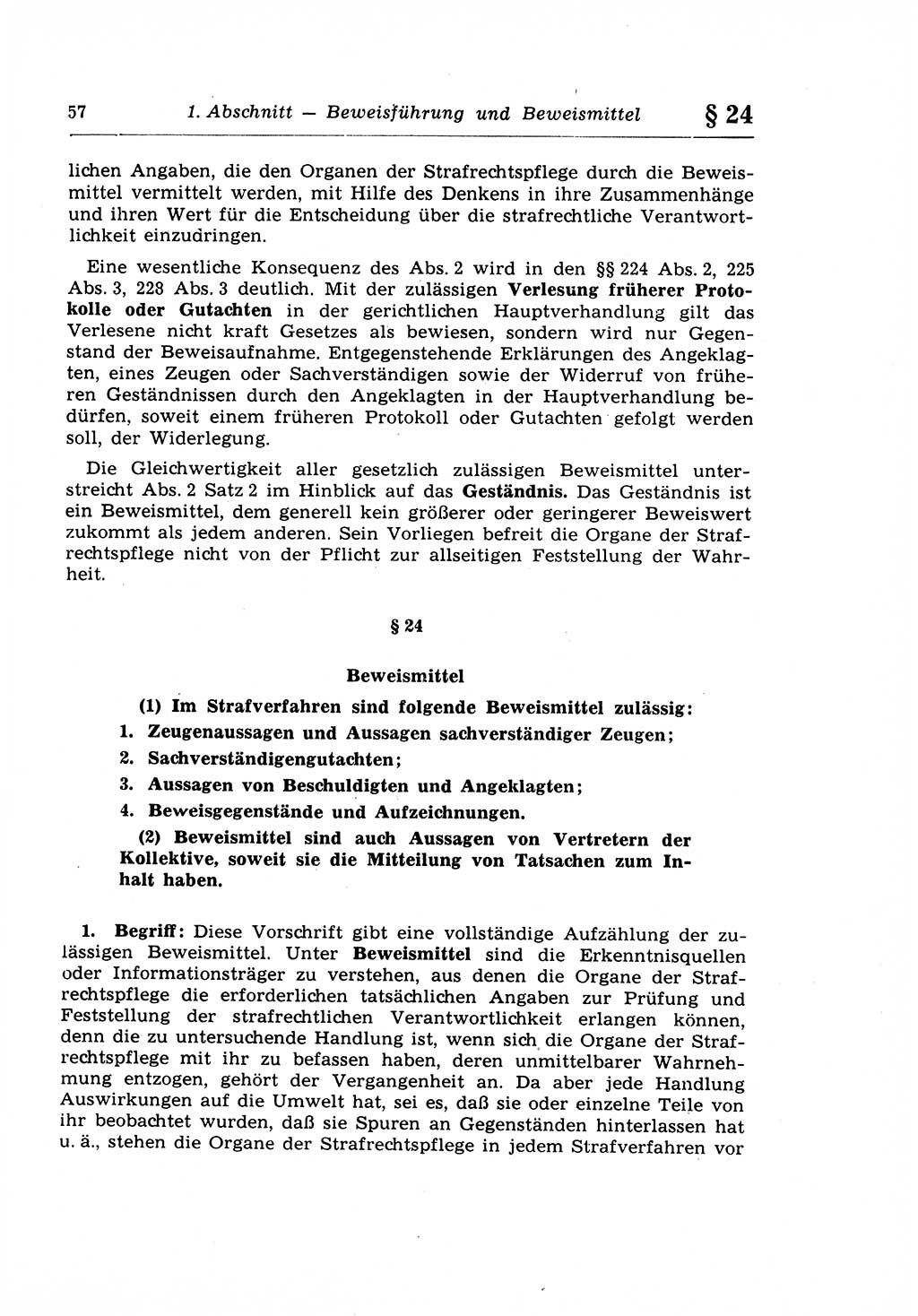 Strafprozeßrecht der DDR (Deutsche Demokratische Republik), Lehrkommentar zur Strafprozeßordnung (StPO) 1968, Seite 57 (Strafprozeßr. DDR Lehrkomm. StPO 19688, S. 57)