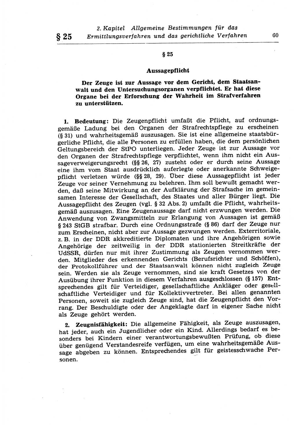 Strafprozeßrecht der DDR (Deutsche Demokratische Republik), Lehrkommentar zur Strafprozeßordnung (StPO) 1968, Seite 60 (Strafprozeßr. DDR Lehrkomm. StPO 19688, S. 60)