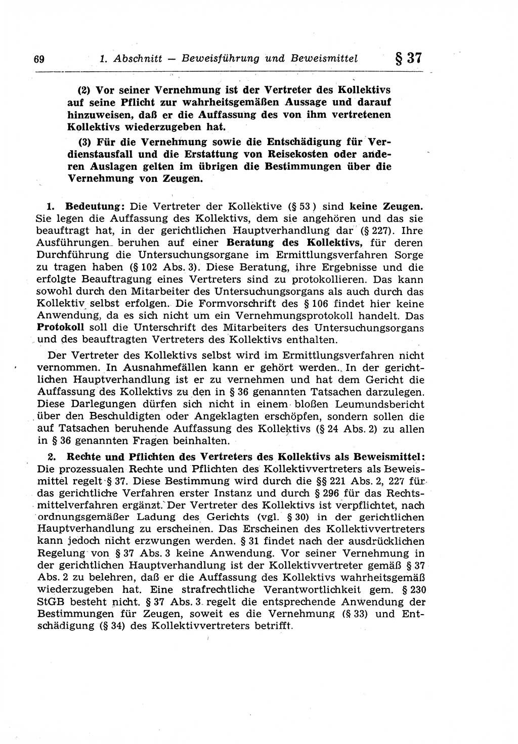 Strafprozeßrecht der DDR (Deutsche Demokratische Republik), Lehrkommentar zur Strafprozeßordnung (StPO) 1968, Seite 69 (Strafprozeßr. DDR Lehrkomm. StPO 19688, S. 69)