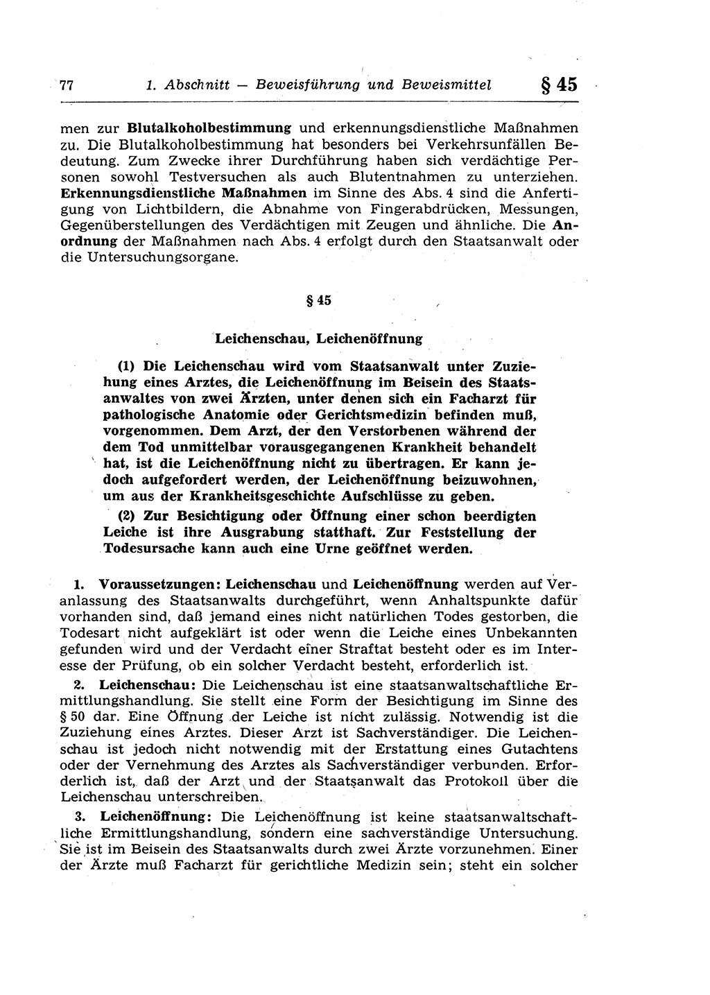 Strafprozeßrecht der DDR (Deutsche Demokratische Republik), Lehrkommentar zur Strafprozeßordnung (StPO) 1968, Seite 77 (Strafprozeßr. DDR Lehrkomm. StPO 19688, S. 77)