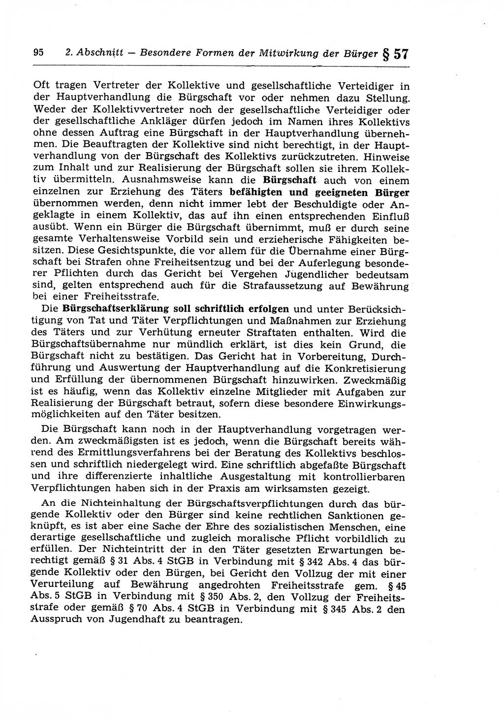 Strafprozeßrecht der DDR (Deutsche Demokratische Republik), Lehrkommentar zur Strafprozeßordnung (StPO) 1968, Seite 95 (Strafprozeßr. DDR Lehrkomm. StPO 19688, S. 95)