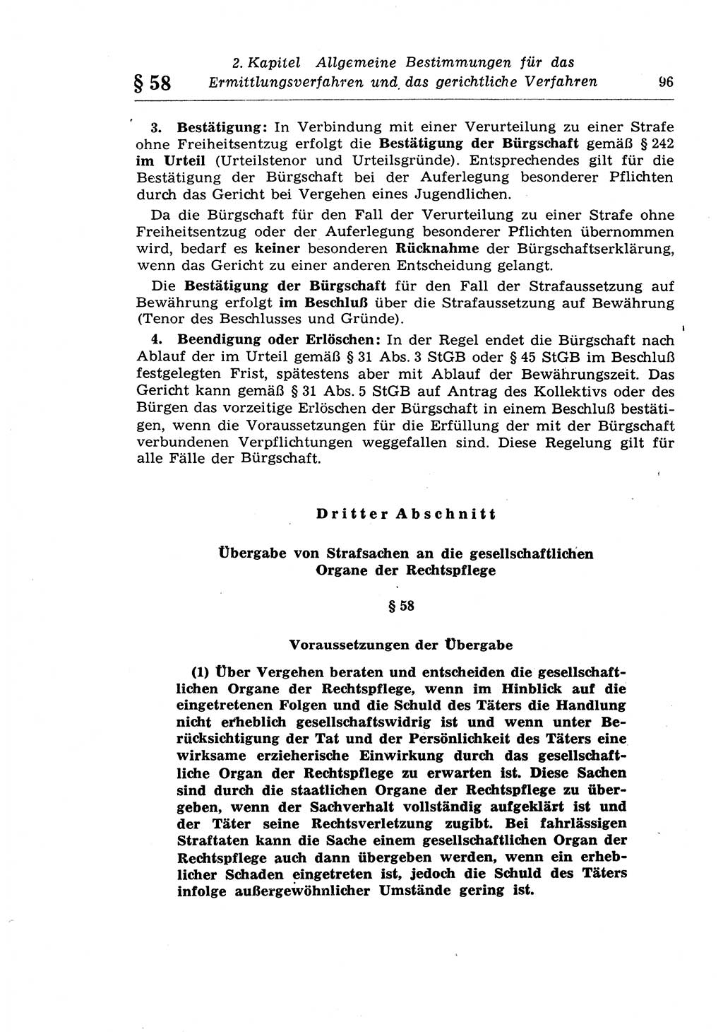 Strafprozeßrecht der DDR (Deutsche Demokratische Republik), Lehrkommentar zur Strafprozeßordnung (StPO) 1968, Seite 96 (Strafprozeßr. DDR Lehrkomm. StPO 19688, S. 96)