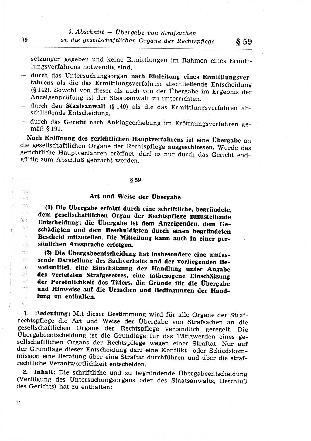 Strafprozeßrecht der DDR (Deutsche Demokratische Republik), Lehrkommentar zur Strafprozeßordnung (StPO) 1968, Seite 99 (Strafprozeßr. DDR Lehrkomm. StPO 19688, S. 99)