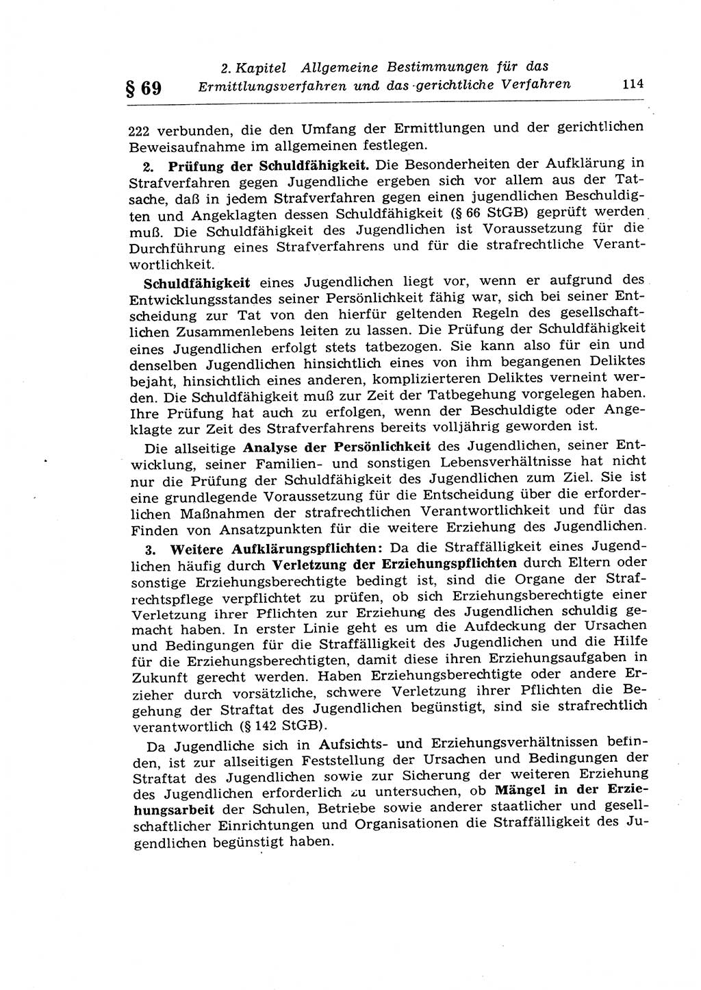 Strafprozeßrecht der DDR (Deutsche Demokratische Republik), Lehrkommentar zur Strafprozeßordnung (StPO) 1968, Seite 114 (Strafprozeßr. DDR Lehrkomm. StPO 19688, S. 114)