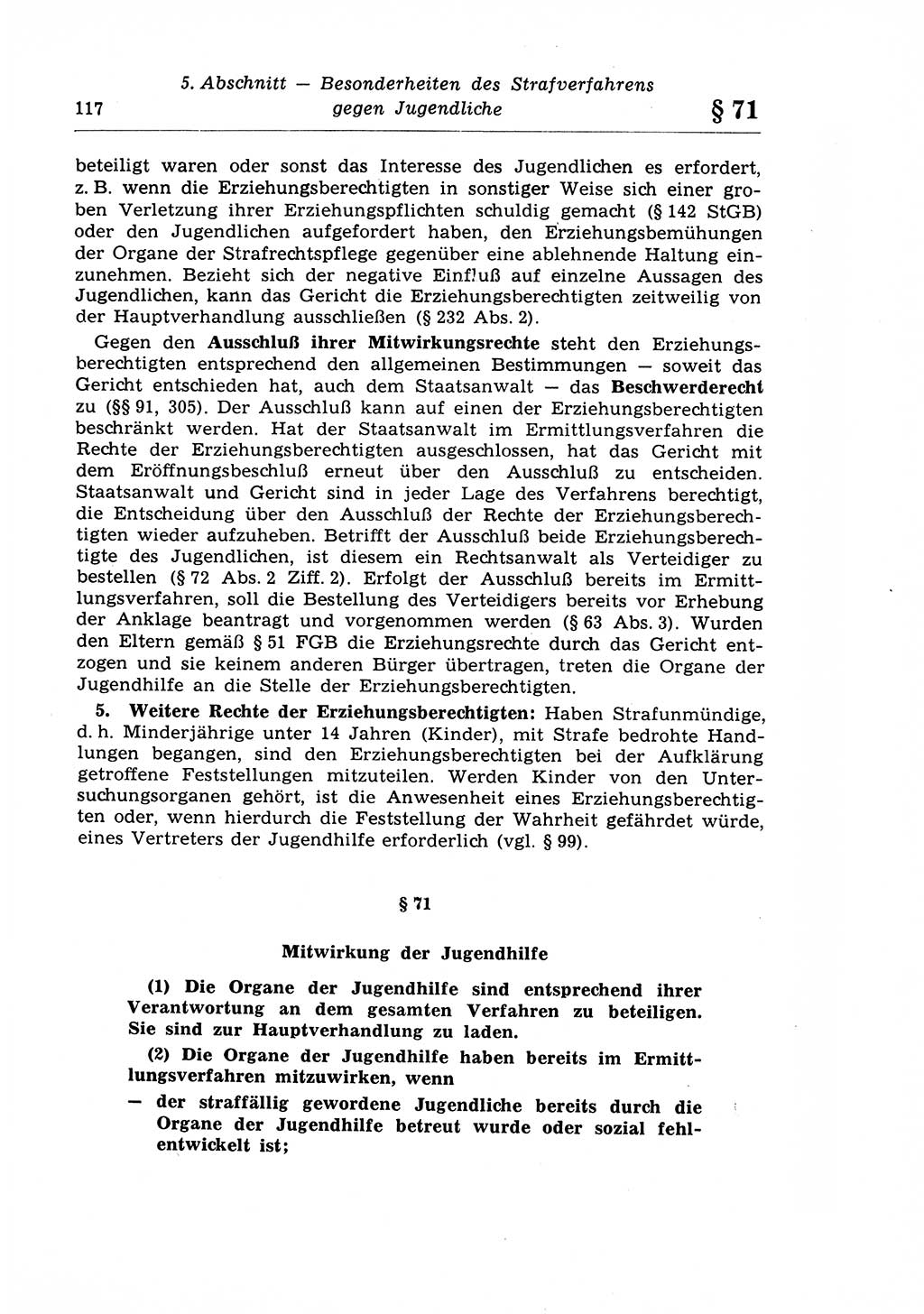 StrafprozeÃŸrecht der DDR (Deutsche Demokratische Republik), Lehrkommentar zur StrafprozeÃŸordnung (StPO) 1968, Seite 117 (StrafprozeÃŸr. DDR Lehrkomm. StPO 19688, S. 117)