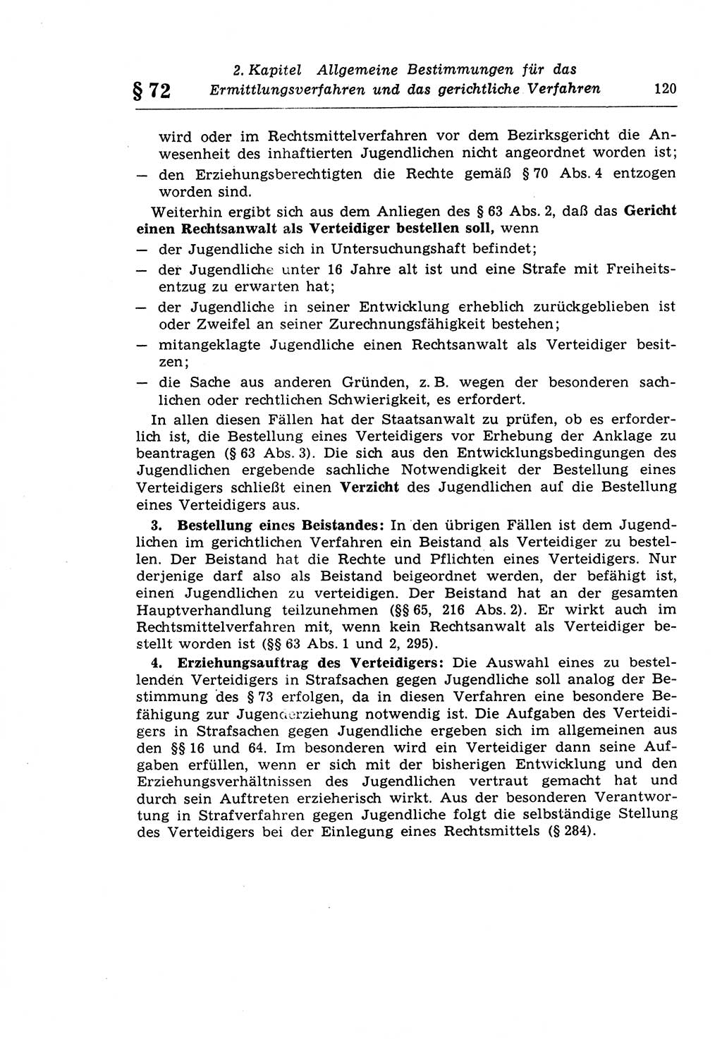 Strafprozeßrecht der DDR (Deutsche Demokratische Republik), Lehrkommentar zur Strafprozeßordnung (StPO) 1968, Seite 120 (Strafprozeßr. DDR Lehrkomm. StPO 19688, S. 120)