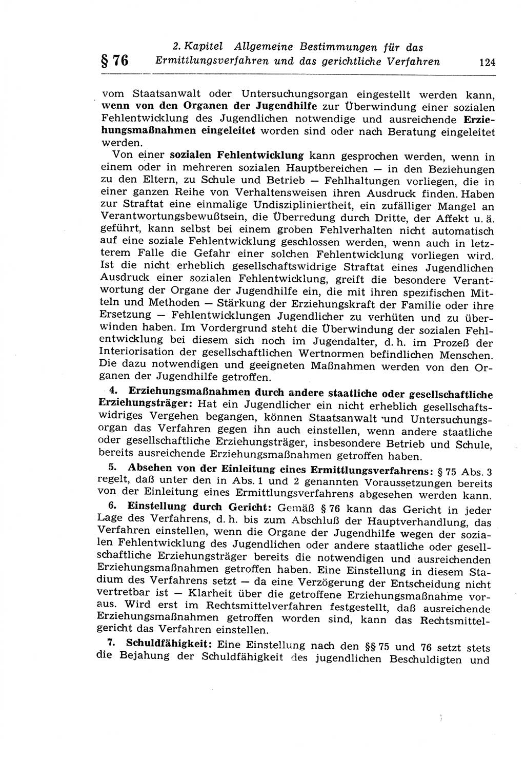 Strafprozeßrecht der DDR (Deutsche Demokratische Republik), Lehrkommentar zur Strafprozeßordnung (StPO) 1968, Seite 124 (Strafprozeßr. DDR Lehrkomm. StPO 19688, S. 124)