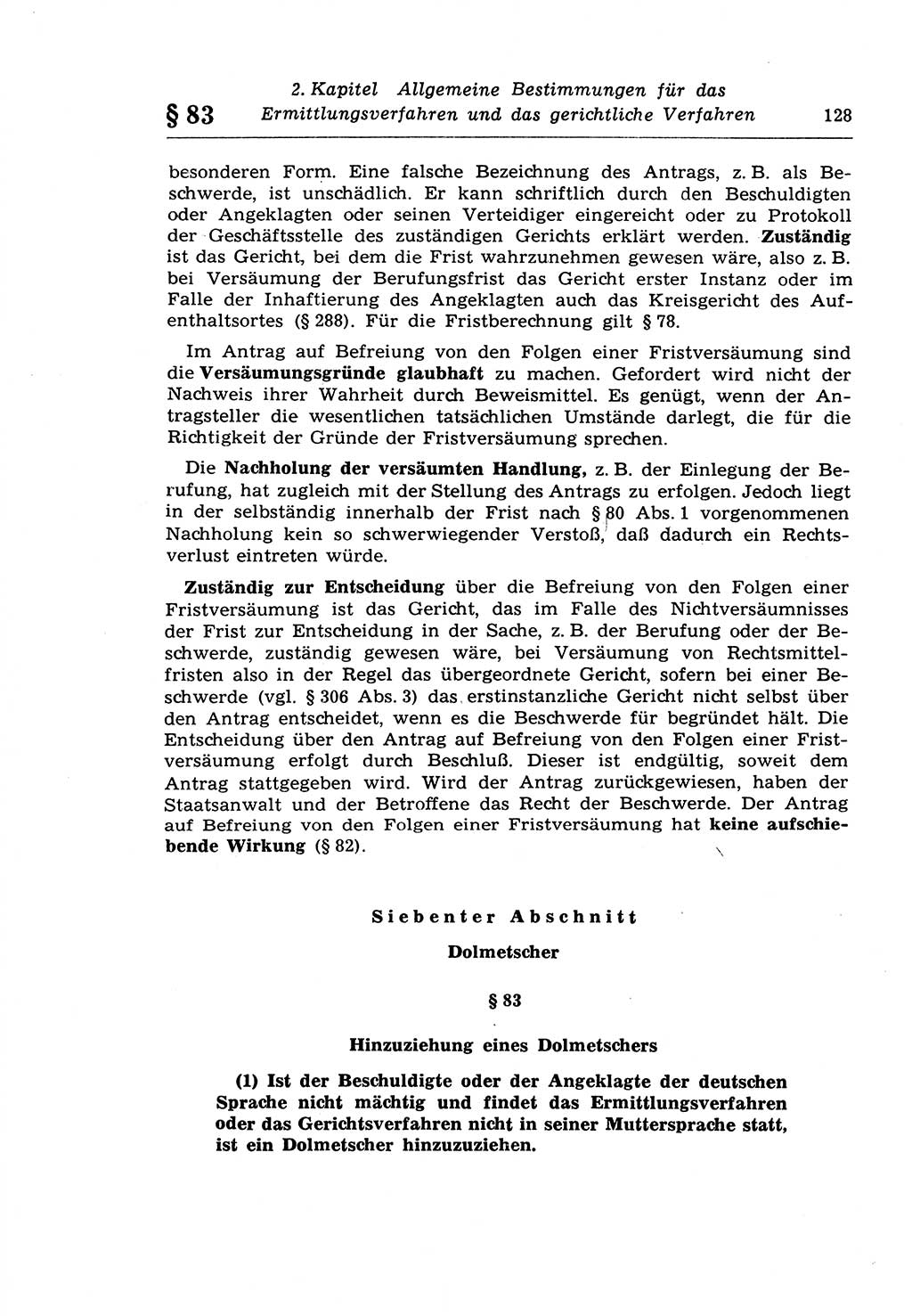 Strafprozeßrecht der DDR (Deutsche Demokratische Republik), Lehrkommentar zur Strafprozeßordnung (StPO) 1968, Seite 128 (Strafprozeßr. DDR Lehrkomm. StPO 19688, S. 128)