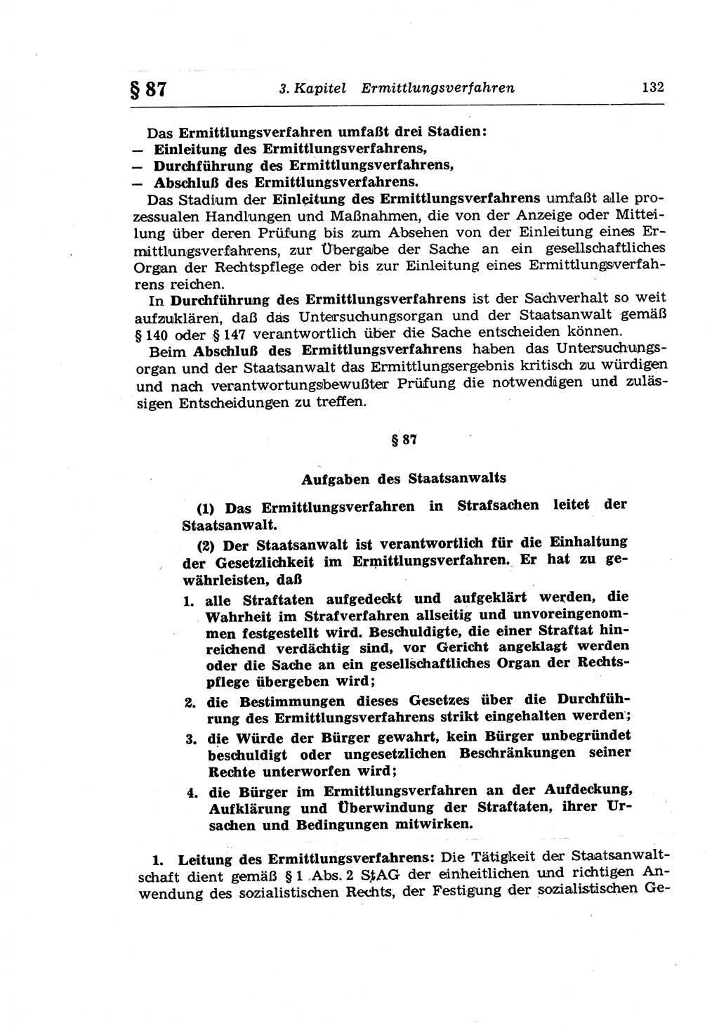 Strafprozeßrecht der DDR (Deutsche Demokratische Republik), Lehrkommentar zur Strafprozeßordnung (StPO) 1968, Seite 132 (Strafprozeßr. DDR Lehrkomm. StPO 19688, S. 132)