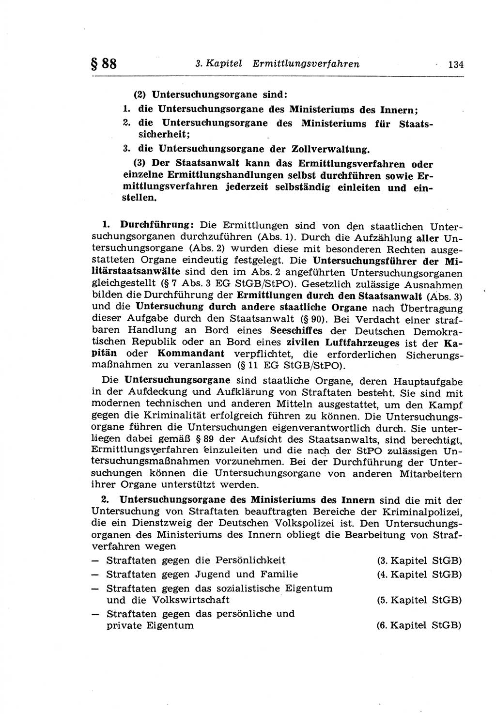Strafprozeßrecht der DDR (Deutsche Demokratische Republik), Lehrkommentar zur Strafprozeßordnung (StPO) 1968, Seite 134 (Strafprozeßr. DDR Lehrkomm. StPO 19688, S. 134)