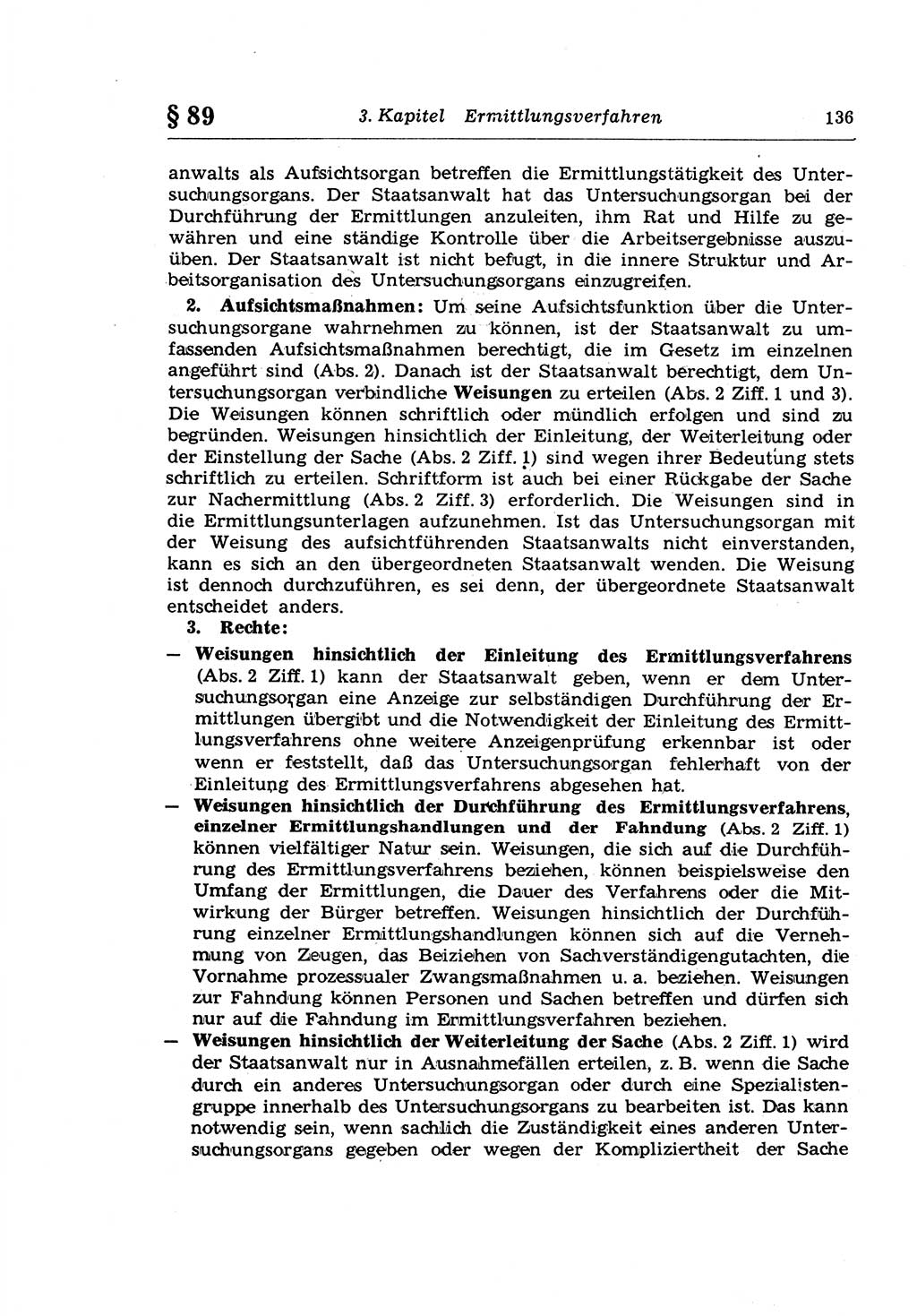 Strafprozeßrecht der DDR (Deutsche Demokratische Republik), Lehrkommentar zur Strafprozeßordnung (StPO) 1968, Seite 136 (Strafprozeßr. DDR Lehrkomm. StPO 19688, S. 136)