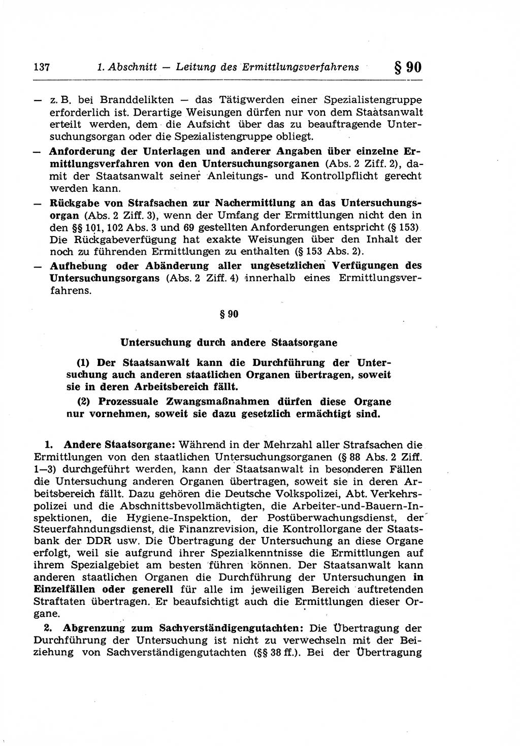StrafprozeÃŸrecht der DDR (Deutsche Demokratische Republik), Lehrkommentar zur StrafprozeÃŸordnung (StPO) 1968, Seite 137 (StrafprozeÃŸr. DDR Lehrkomm. StPO 19688, S. 137)