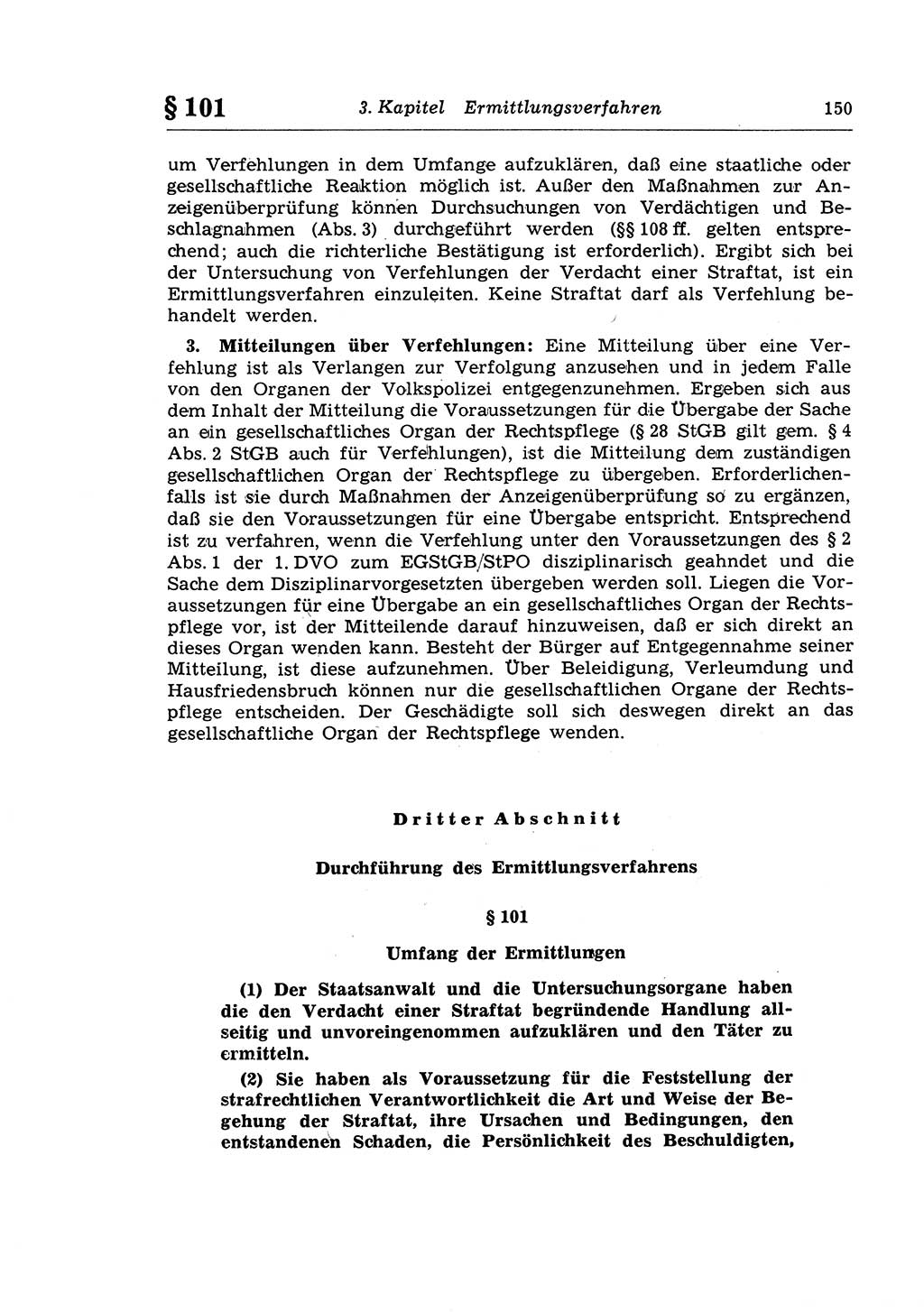 Strafprozeßrecht der DDR (Deutsche Demokratische Republik), Lehrkommentar zur Strafprozeßordnung (StPO) 1968, Seite 150 (Strafprozeßr. DDR Lehrkomm. StPO 19688, S. 150)