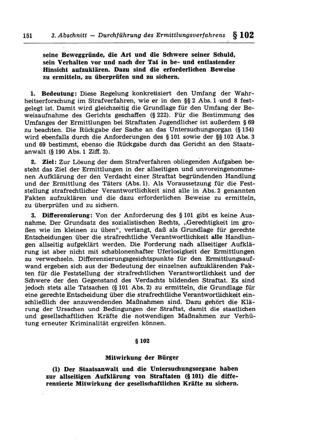 Strafprozeßrecht der DDR (Deutsche Demokratische Republik), Lehrkommentar zur Strafprozeßordnung (StPO) 1968, Seite 151 (Strafprozeßr. DDR Lehrkomm. StPO 19688, S. 151)