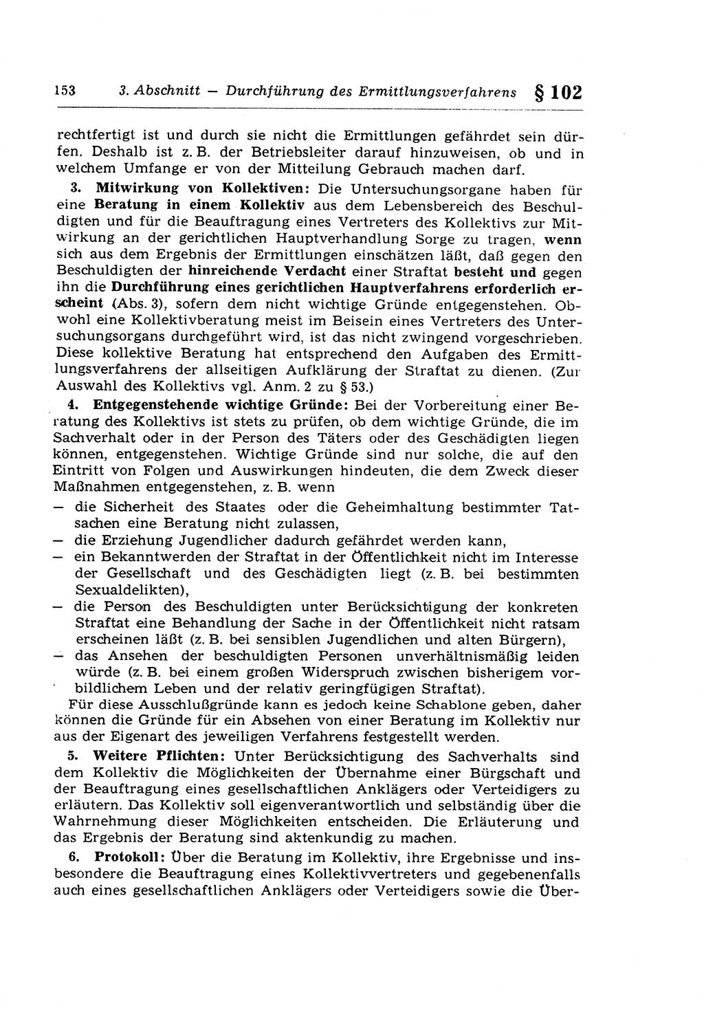 Strafprozeßrecht der DDR (Deutsche Demokratische Republik), Lehrkommentar zur Strafprozeßordnung (StPO) 1968, Seite 153 (Strafprozeßr. DDR Lehrkomm. StPO 19688, S. 153)