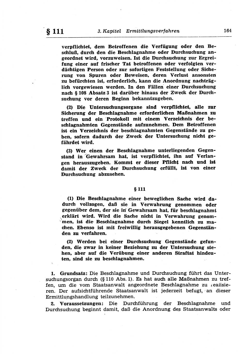 Strafprozeßrecht der DDR (Deutsche Demokratische Republik), Lehrkommentar zur Strafprozeßordnung (StPO) 1968, Seite 164 (Strafprozeßr. DDR Lehrkomm. StPO 19688, S. 164)