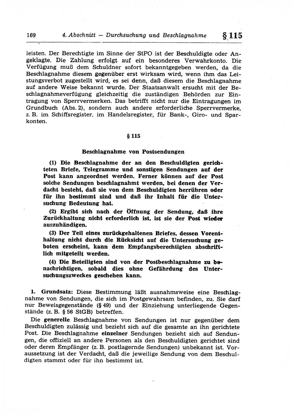 Strafprozeßrecht der DDR (Deutsche Demokratische Republik), Lehrkommentar zur Strafprozeßordnung (StPO) 1968, Seite 169 (Strafprozeßr. DDR Lehrkomm. StPO 19688, S. 169)