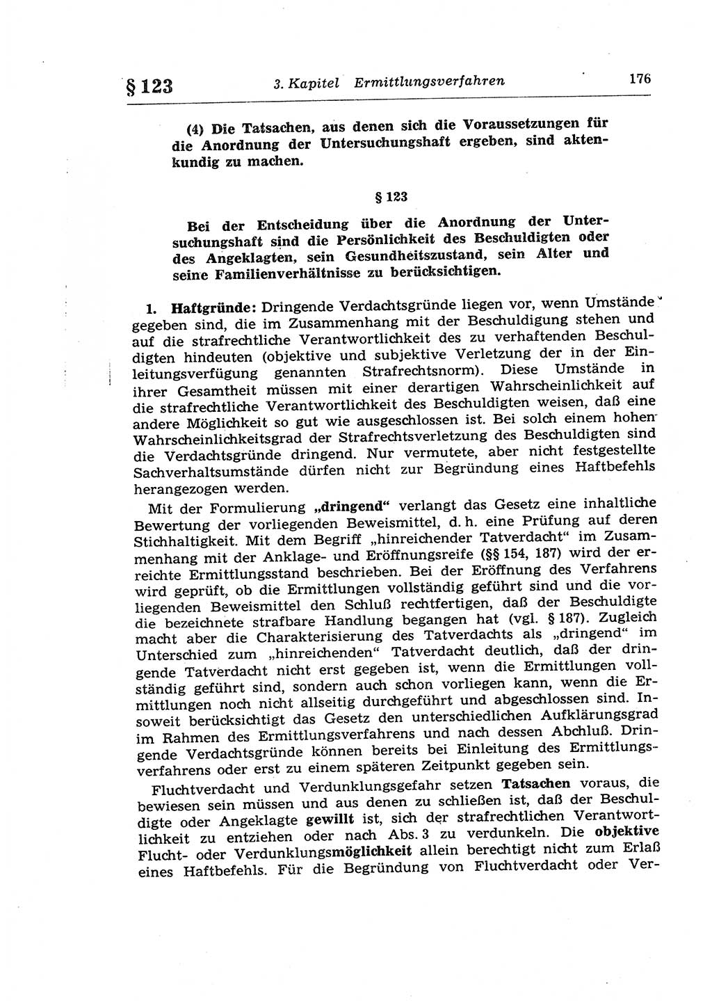 Strafprozeßrecht der DDR (Deutsche Demokratische Republik), Lehrkommentar zur Strafprozeßordnung (StPO) 1968, Seite 176 (Strafprozeßr. DDR Lehrkomm. StPO 19688, S. 176)