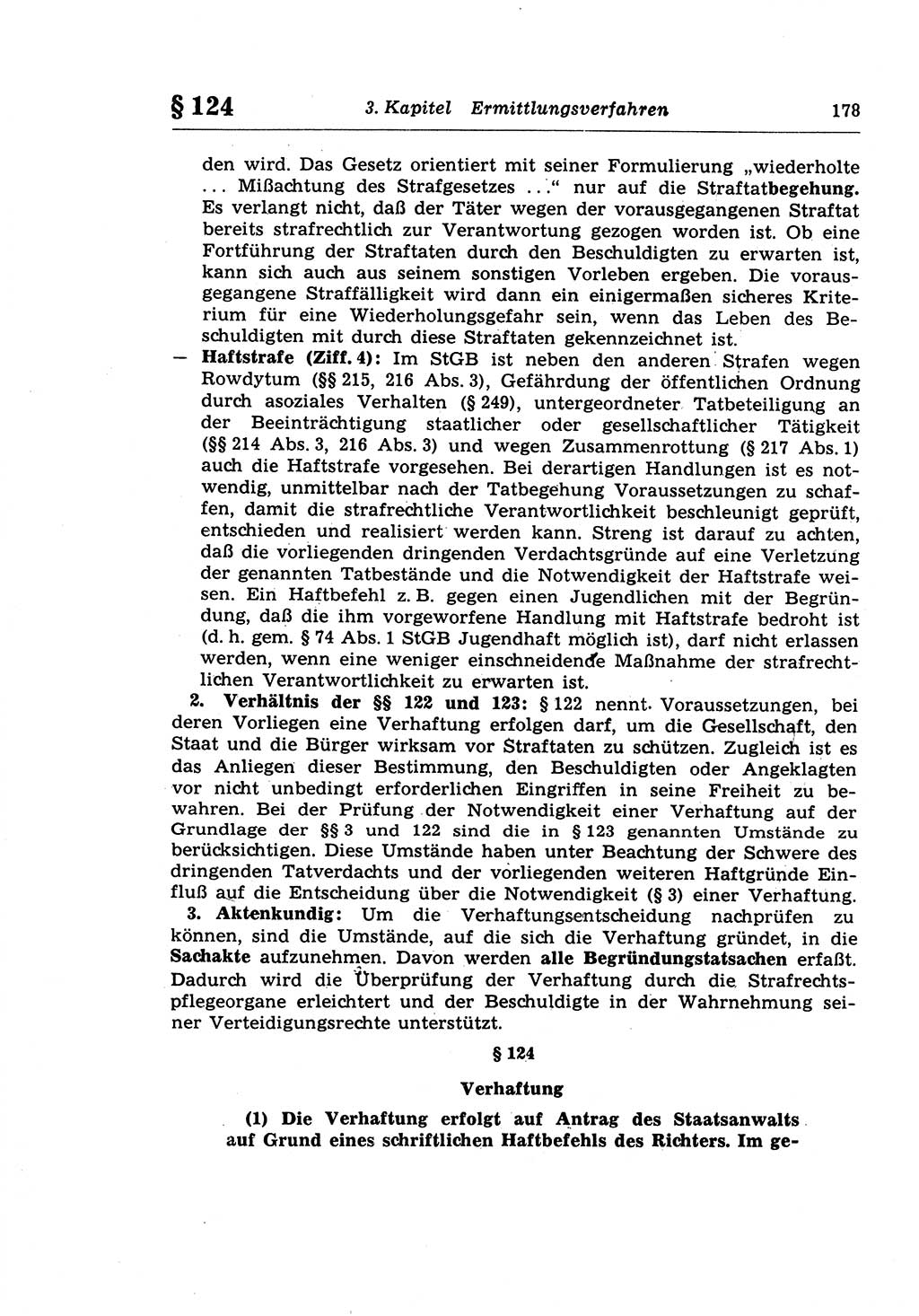 Strafprozeßrecht der DDR (Deutsche Demokratische Republik), Lehrkommentar zur Strafprozeßordnung (StPO) 1968, Seite 178 (Strafprozeßr. DDR Lehrkomm. StPO 19688, S. 178)