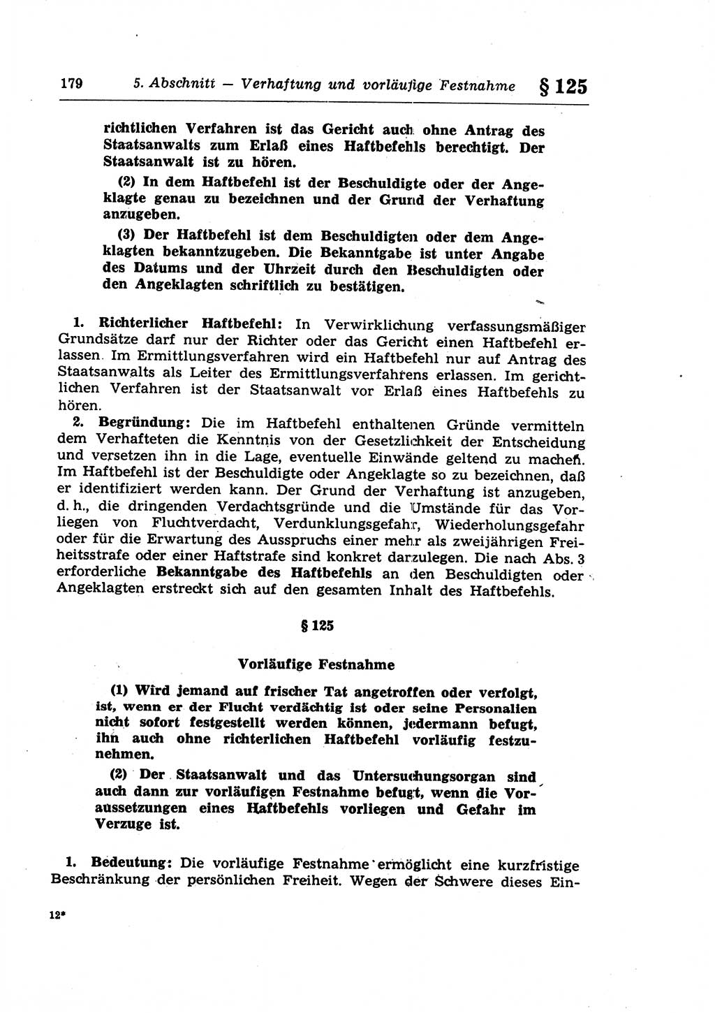 Strafprozeßrecht der DDR (Deutsche Demokratische Republik), Lehrkommentar zur Strafprozeßordnung (StPO) 1968, Seite 179 (Strafprozeßr. DDR Lehrkomm. StPO 19688, S. 179)