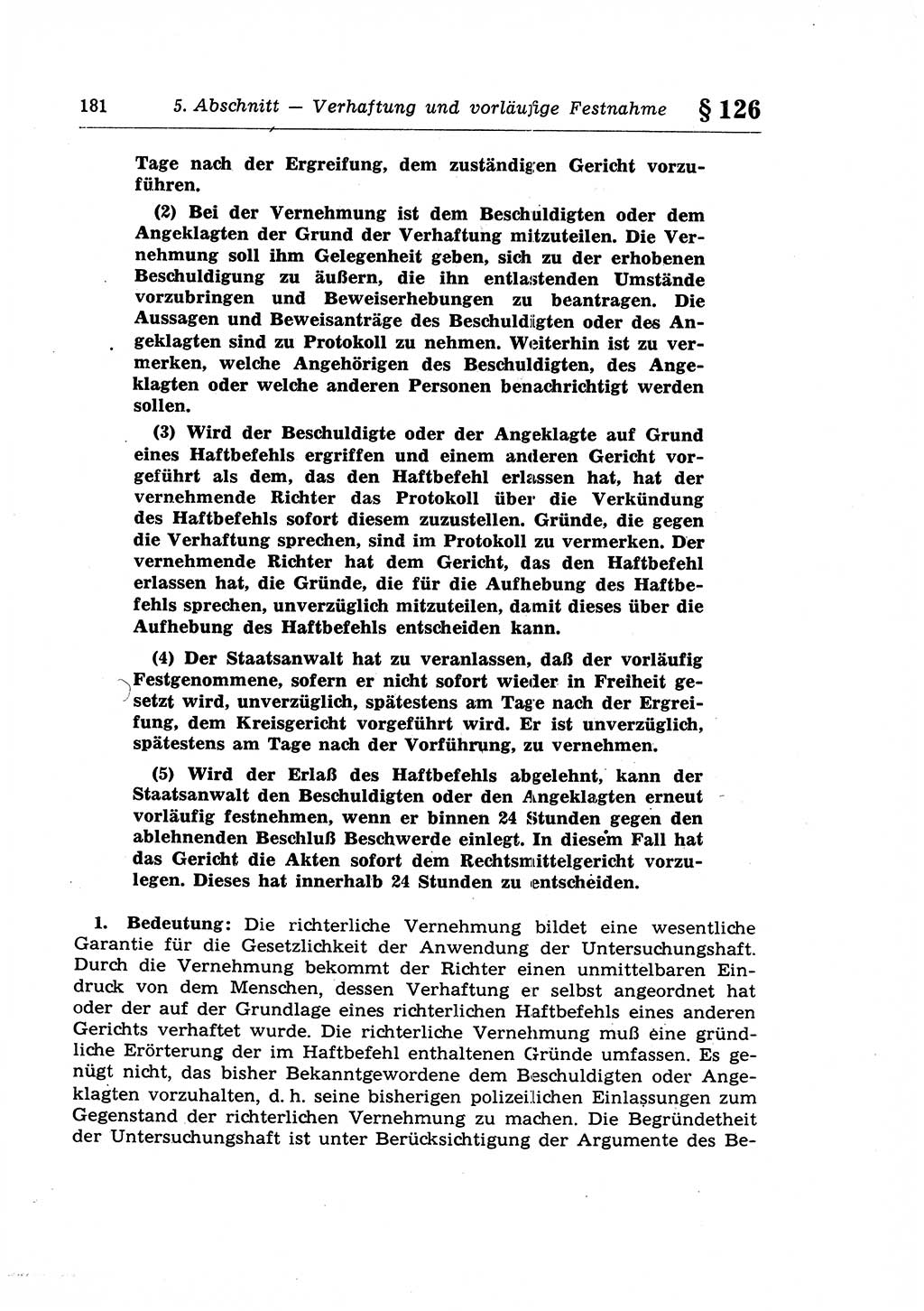 Strafprozeßrecht der DDR (Deutsche Demokratische Republik), Lehrkommentar zur Strafprozeßordnung (StPO) 1968, Seite 181 (Strafprozeßr. DDR Lehrkomm. StPO 19688, S. 181)