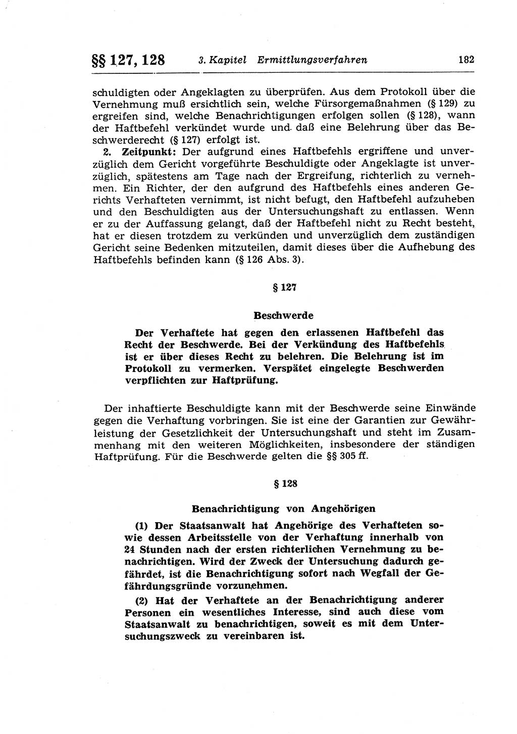 Strafprozeßrecht der DDR (Deutsche Demokratische Republik), Lehrkommentar zur Strafprozeßordnung (StPO) 1968, Seite 182 (Strafprozeßr. DDR Lehrkomm. StPO 19688, S. 182)