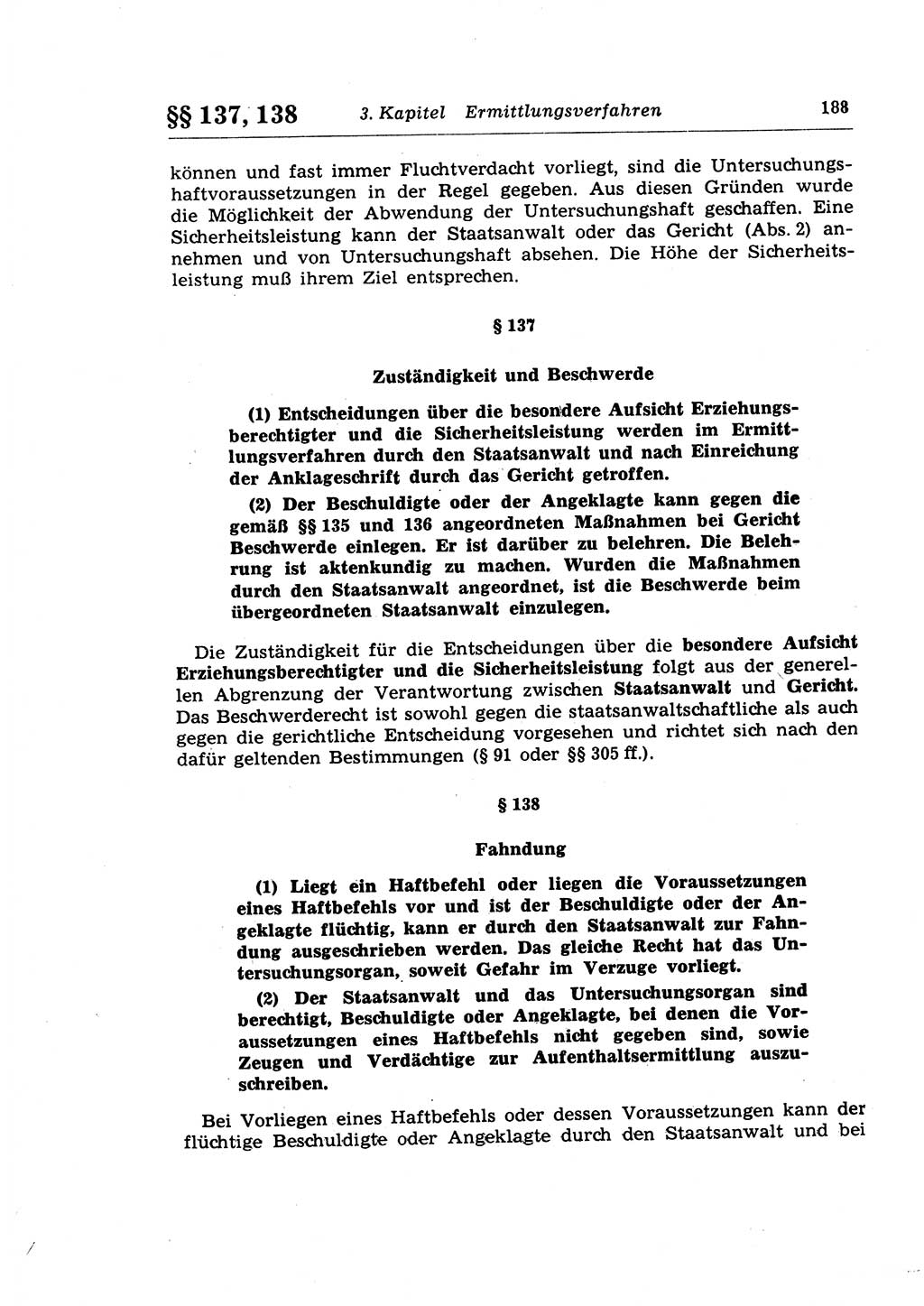 Strafprozeßrecht der DDR (Deutsche Demokratische Republik), Lehrkommentar zur Strafprozeßordnung (StPO) 1968, Seite 188 (Strafprozeßr. DDR Lehrkomm. StPO 19688, S. 188)
