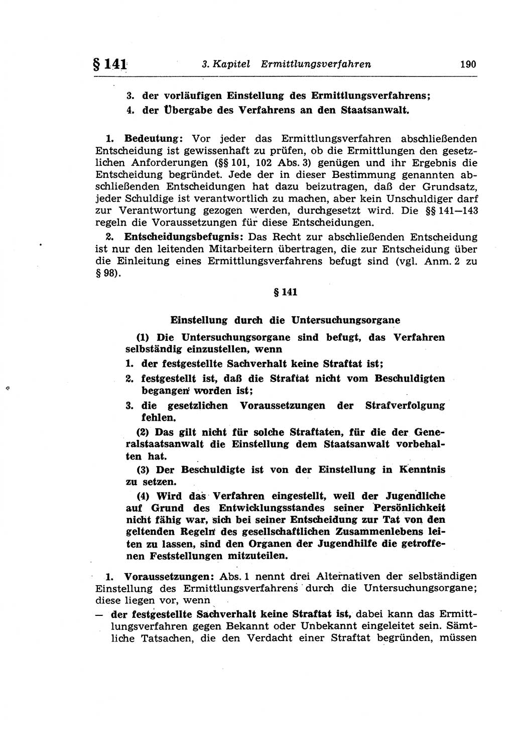 Strafprozeßrecht der DDR (Deutsche Demokratische Republik), Lehrkommentar zur Strafprozeßordnung (StPO) 1968, Seite 190 (Strafprozeßr. DDR Lehrkomm. StPO 19688, S. 190)