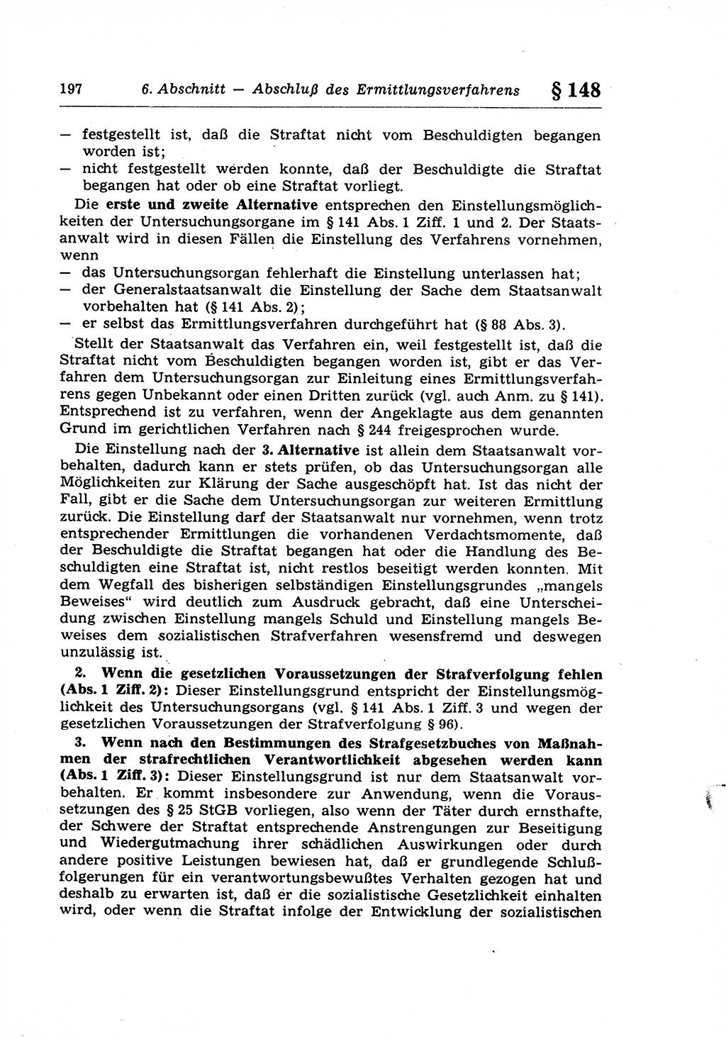 Strafprozeßrecht der DDR (Deutsche Demokratische Republik), Lehrkommentar zur Strafprozeßordnung (StPO) 1968, Seite 197 (Strafprozeßr. DDR Lehrkomm. StPO 19688, S. 197)