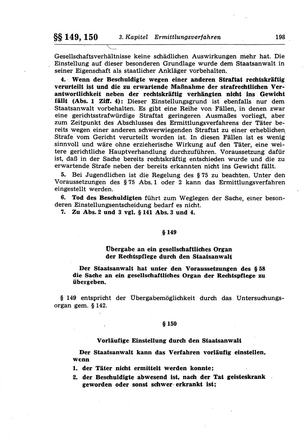 Strafprozeßrecht der DDR (Deutsche Demokratische Republik), Lehrkommentar zur Strafprozeßordnung (StPO) 1968, Seite 198 (Strafprozeßr. DDR Lehrkomm. StPO 19688, S. 198)