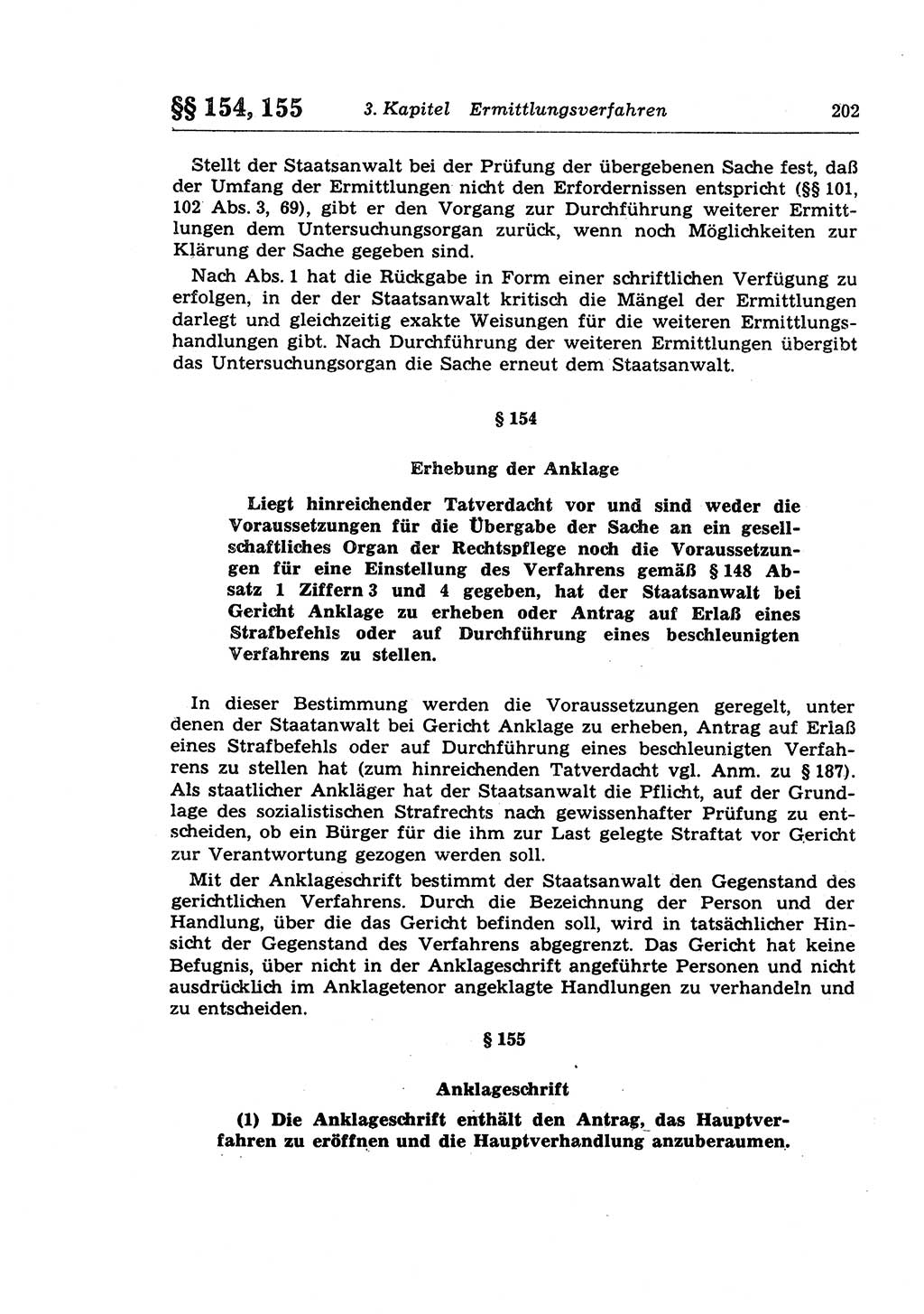 Strafprozeßrecht der DDR (Deutsche Demokratische Republik), Lehrkommentar zur Strafprozeßordnung (StPO) 1968, Seite 202 (Strafprozeßr. DDR Lehrkomm. StPO 19688, S. 202)