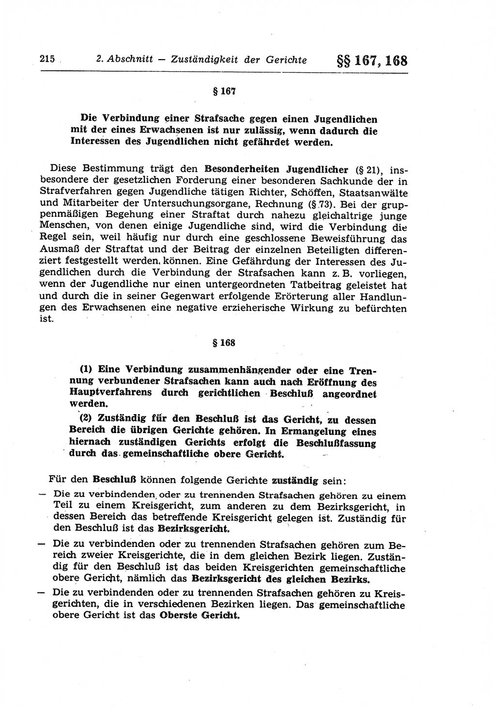 Strafprozeßrecht der DDR (Deutsche Demokratische Republik), Lehrkommentar zur Strafprozeßordnung (StPO) 1968, Seite 215 (Strafprozeßr. DDR Lehrkomm. StPO 19688, S. 215)