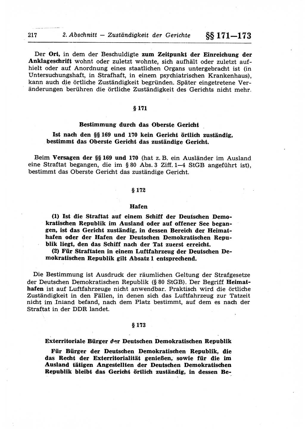 Strafprozeßrecht der DDR (Deutsche Demokratische Republik), Lehrkommentar zur Strafprozeßordnung (StPO) 1968, Seite 217 (Strafprozeßr. DDR Lehrkomm. StPO 19688, S. 217)