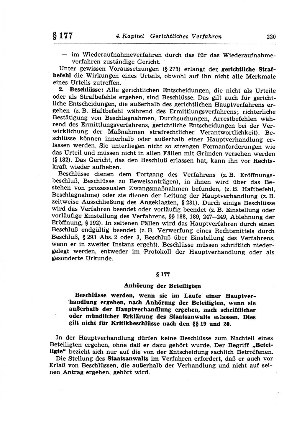 Strafprozeßrecht der DDR (Deutsche Demokratische Republik), Lehrkommentar zur Strafprozeßordnung (StPO) 1968, Seite 220 (Strafprozeßr. DDR Lehrkomm. StPO 19688, S. 220)