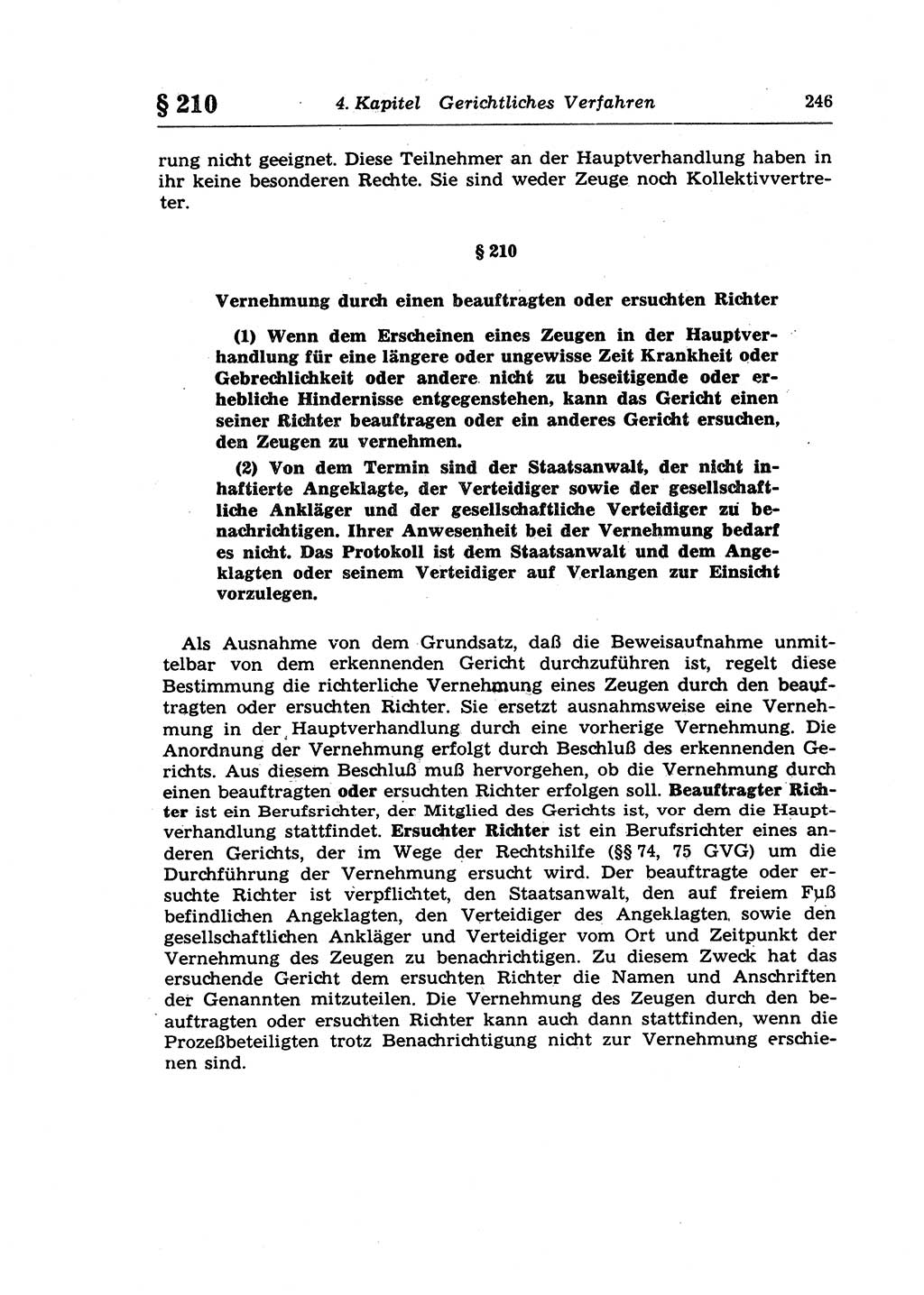 Strafprozeßrecht der DDR (Deutsche Demokratische Republik), Lehrkommentar zur Strafprozeßordnung (StPO) 1968, Seite 246 (Strafprozeßr. DDR Lehrkomm. StPO 19688, S. 246)