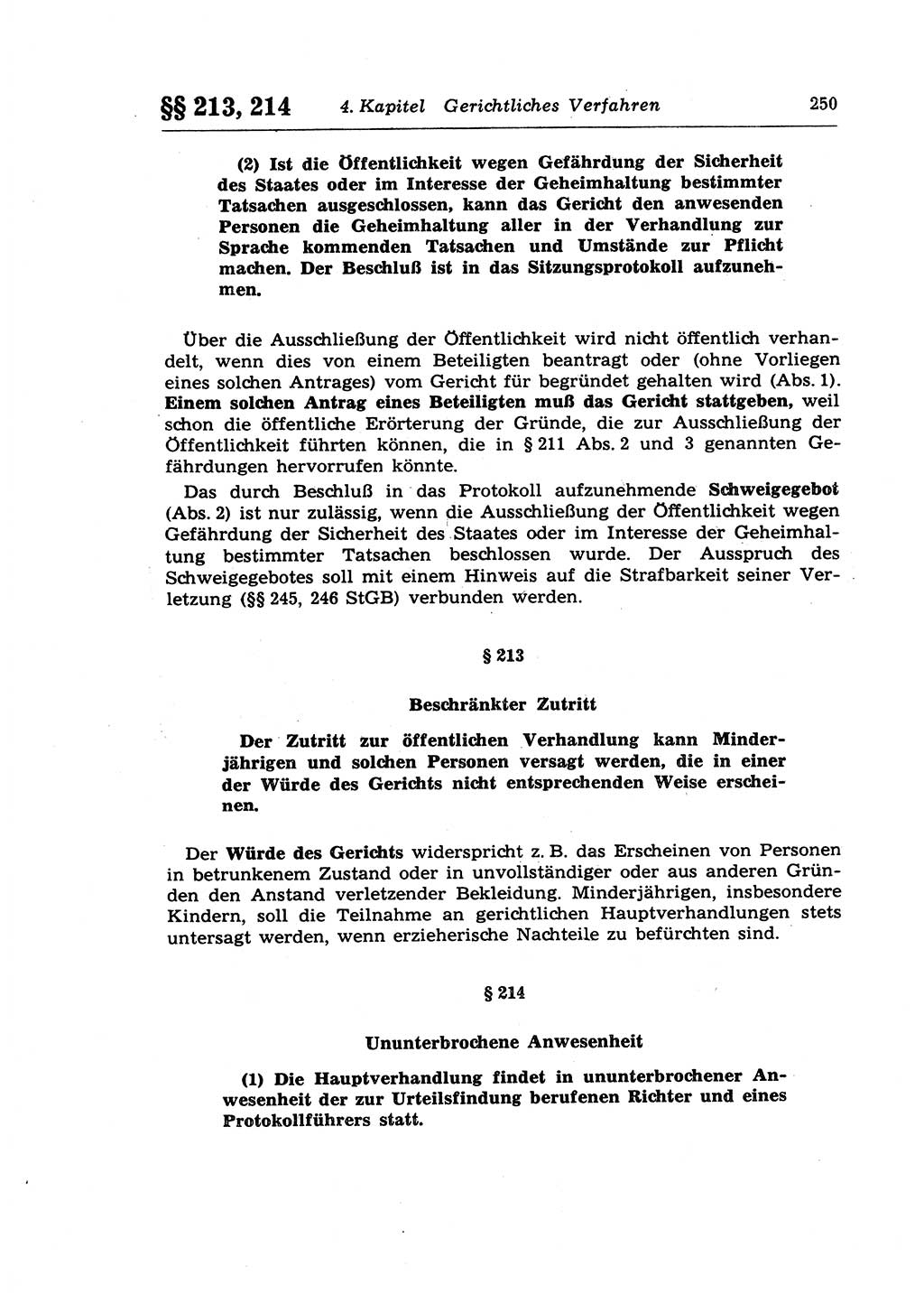 Strafprozeßrecht der DDR (Deutsche Demokratische Republik), Lehrkommentar zur Strafprozeßordnung (StPO) 1968, Seite 250 (Strafprozeßr. DDR Lehrkomm. StPO 19688, S. 250)