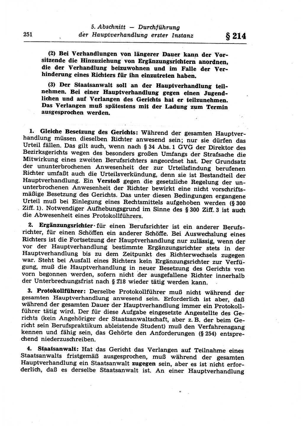 Strafprozeßrecht der DDR (Deutsche Demokratische Republik), Lehrkommentar zur Strafprozeßordnung (StPO) 1968, Seite 251 (Strafprozeßr. DDR Lehrkomm. StPO 19688, S. 251)