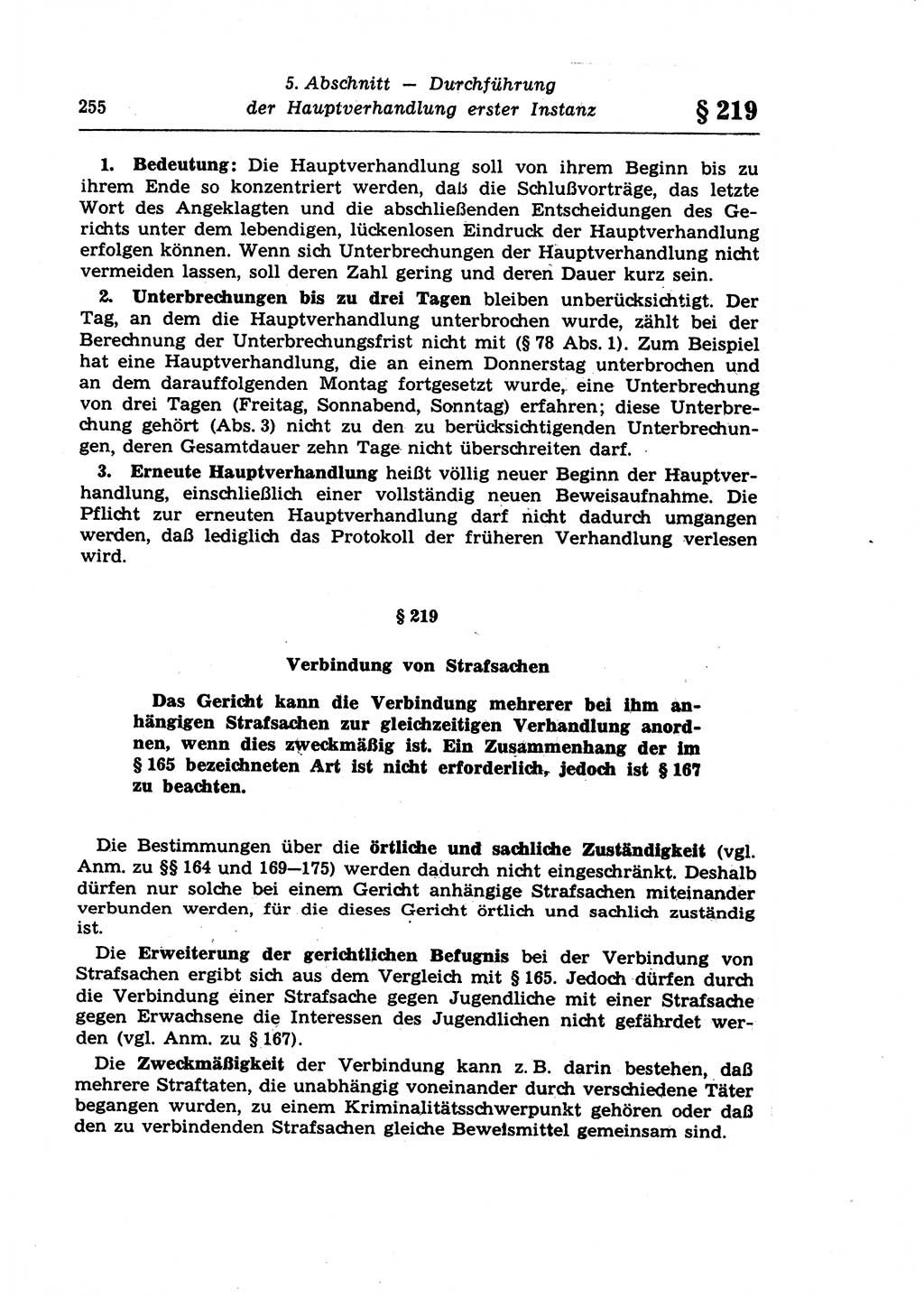 Strafprozeßrecht der DDR (Deutsche Demokratische Republik), Lehrkommentar zur Strafprozeßordnung (StPO) 1968, Seite 255 (Strafprozeßr. DDR Lehrkomm. StPO 19688, S. 255)